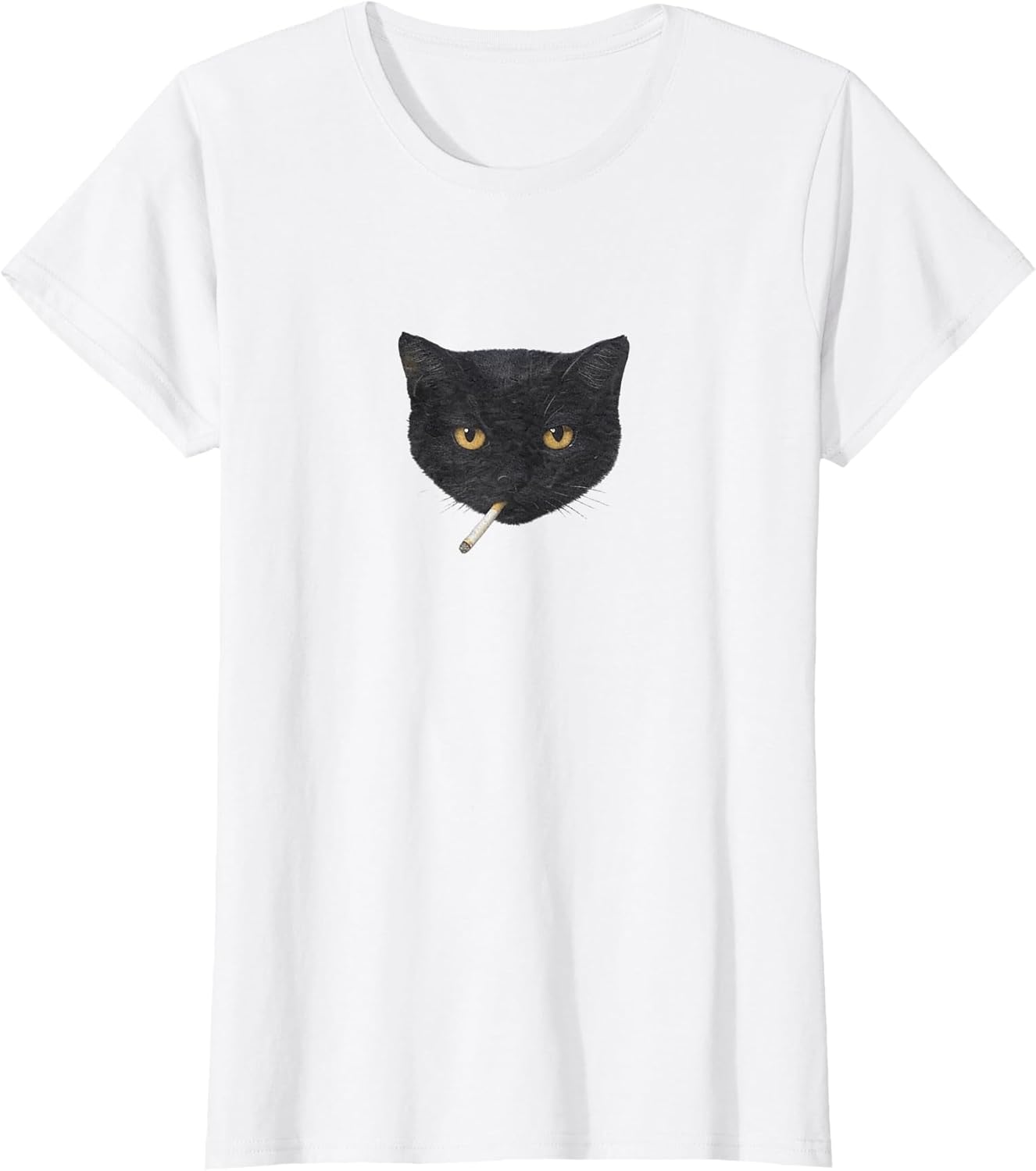 Black Cat Smoking a Cig Cigarette Cute