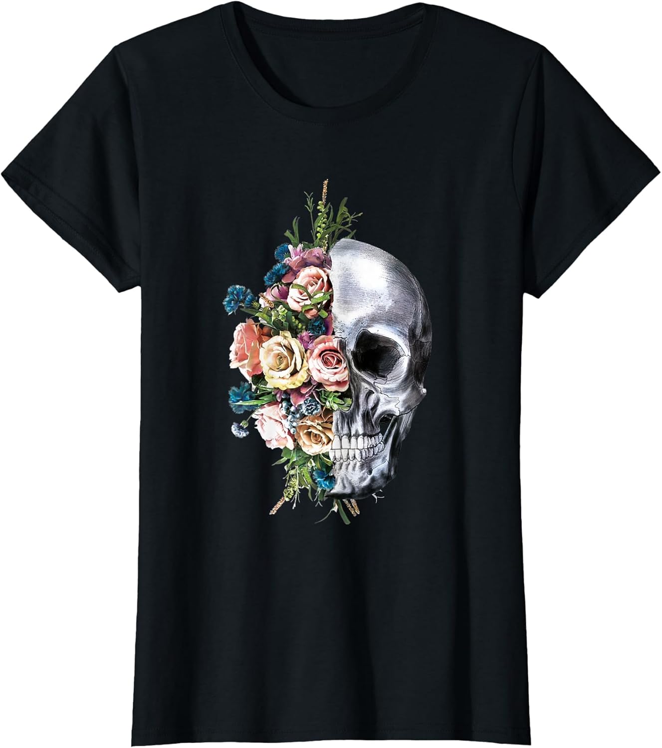 Flower Skull Sugar Roses Girls Halloween