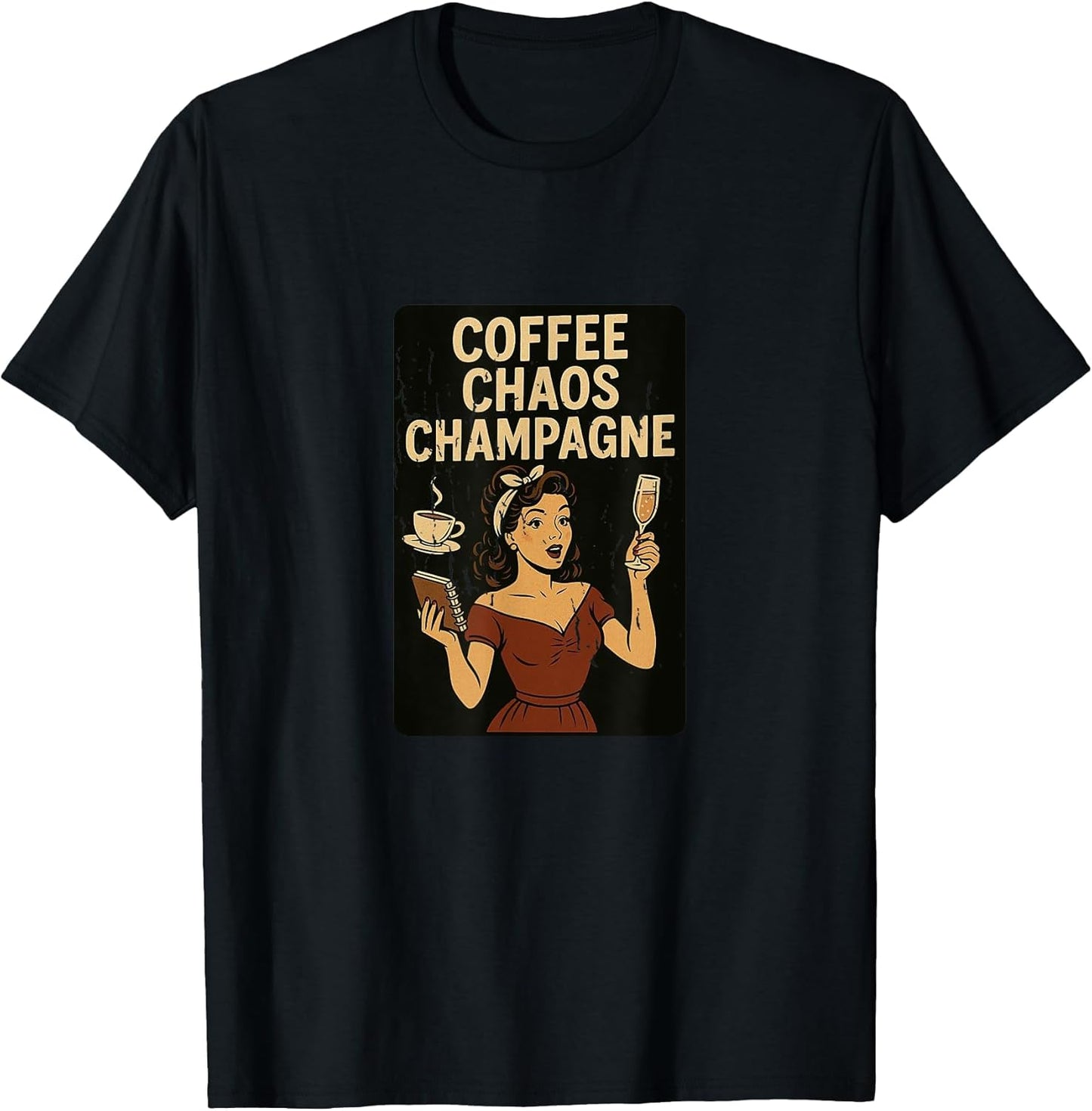 Coffee Chaos Champagne Glam Retro Vibes