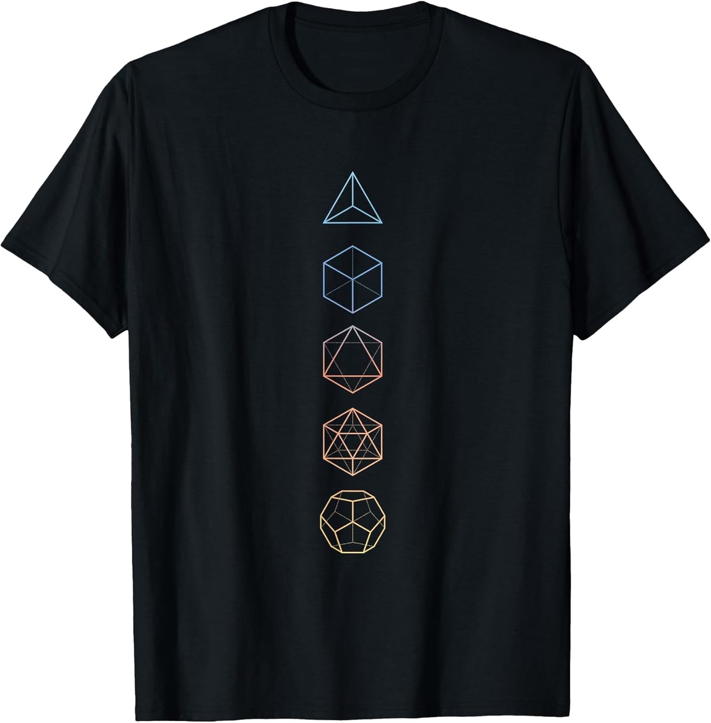 Pastel Hue Platonic Solids - Sacred Geometry
