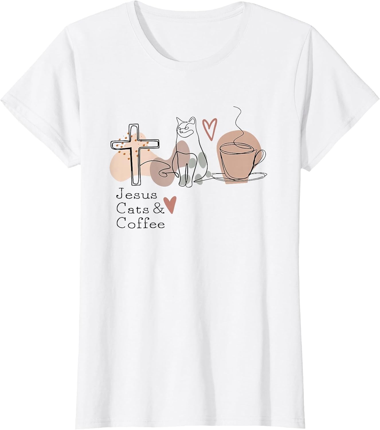 Jesus Cats and Coffee Minimalist Graphic Design