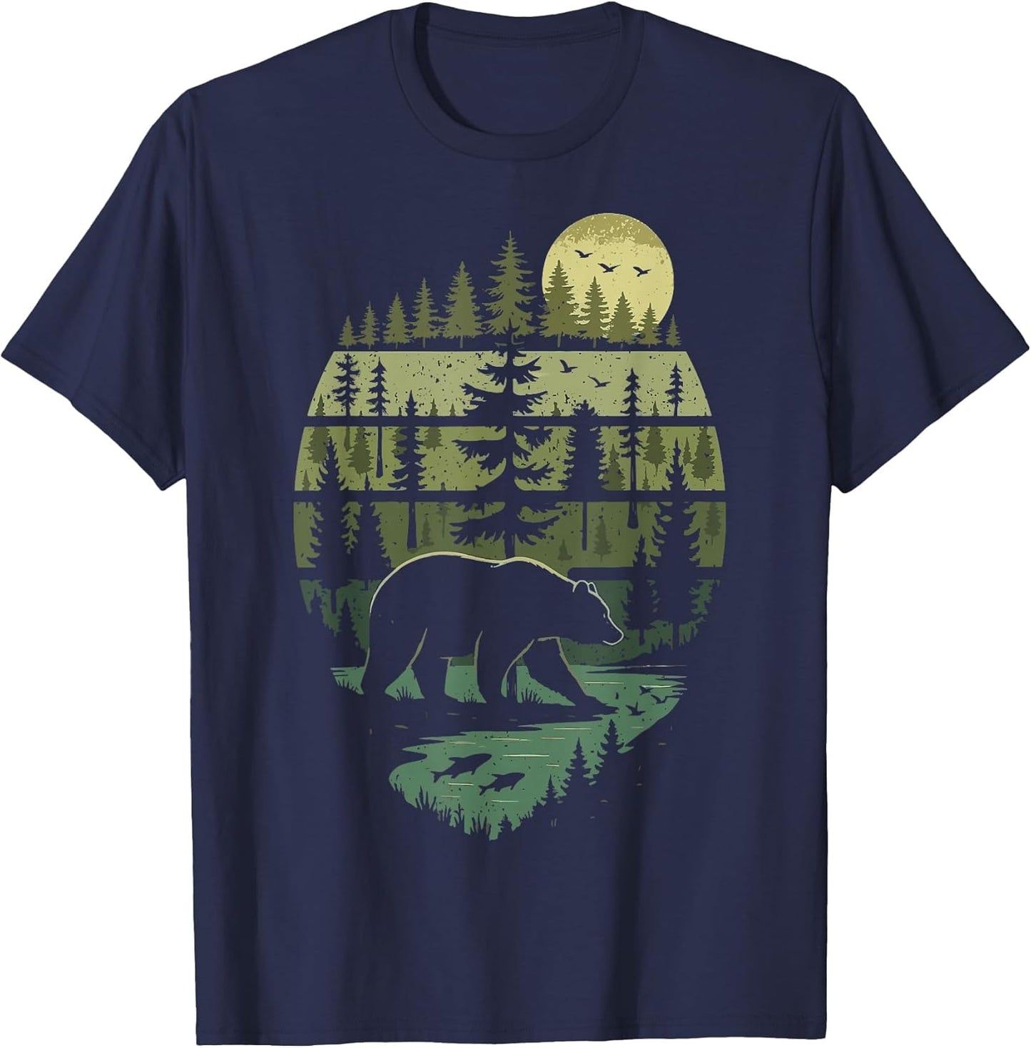 Nature Bear Forest Retro Nature
