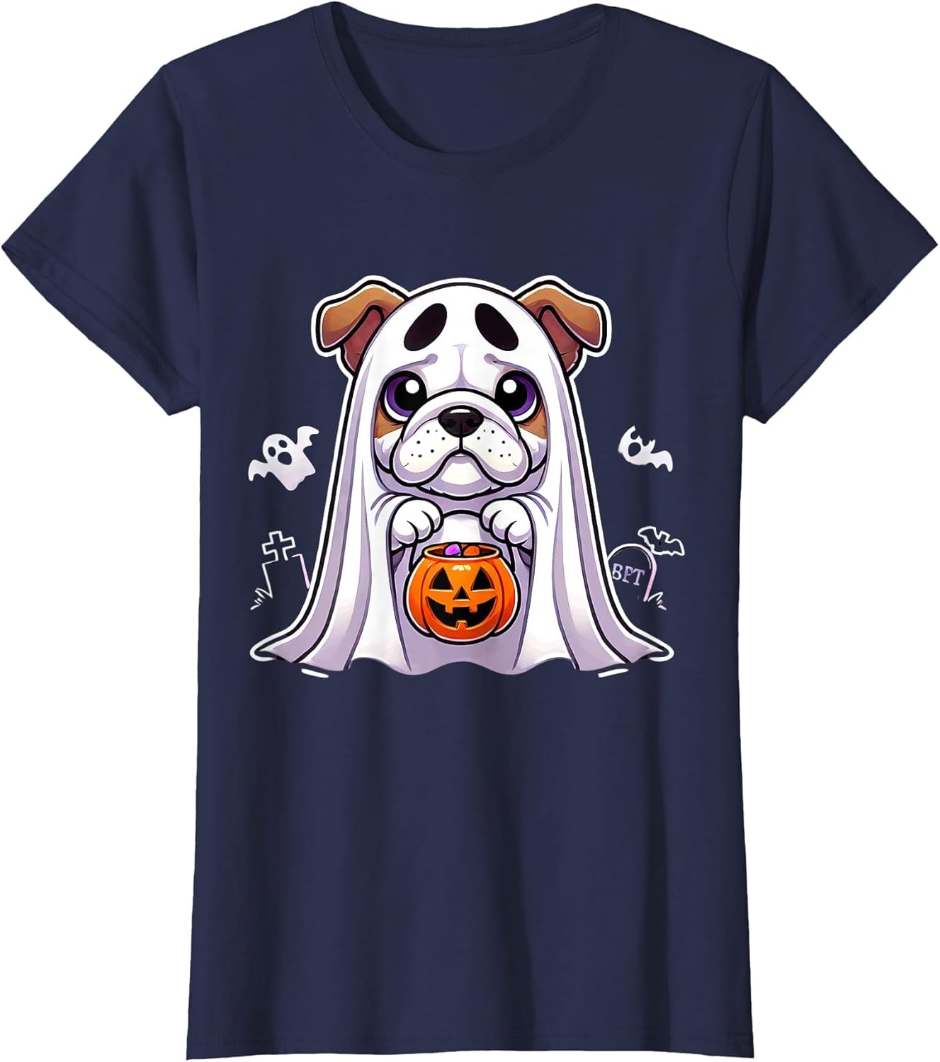 Bulldog Ghost Halloween Dog Men Women Kids