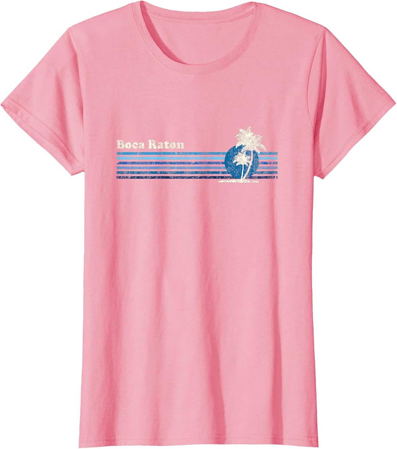 Boca Raton FL Vintage 80s Palm Trees Sunset