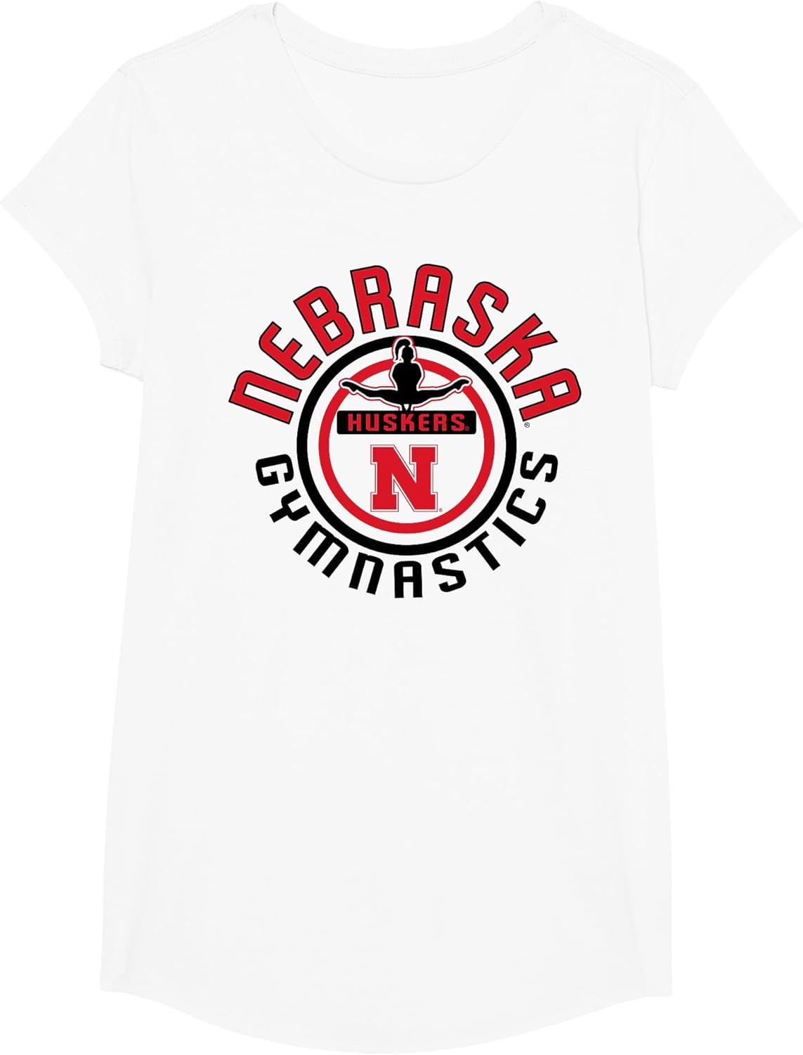 Nebraska Cornhuskers Gymnastics Leap White