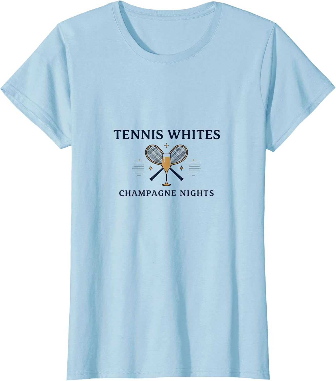 Tennis Whites Champagne Nights Preppy Design