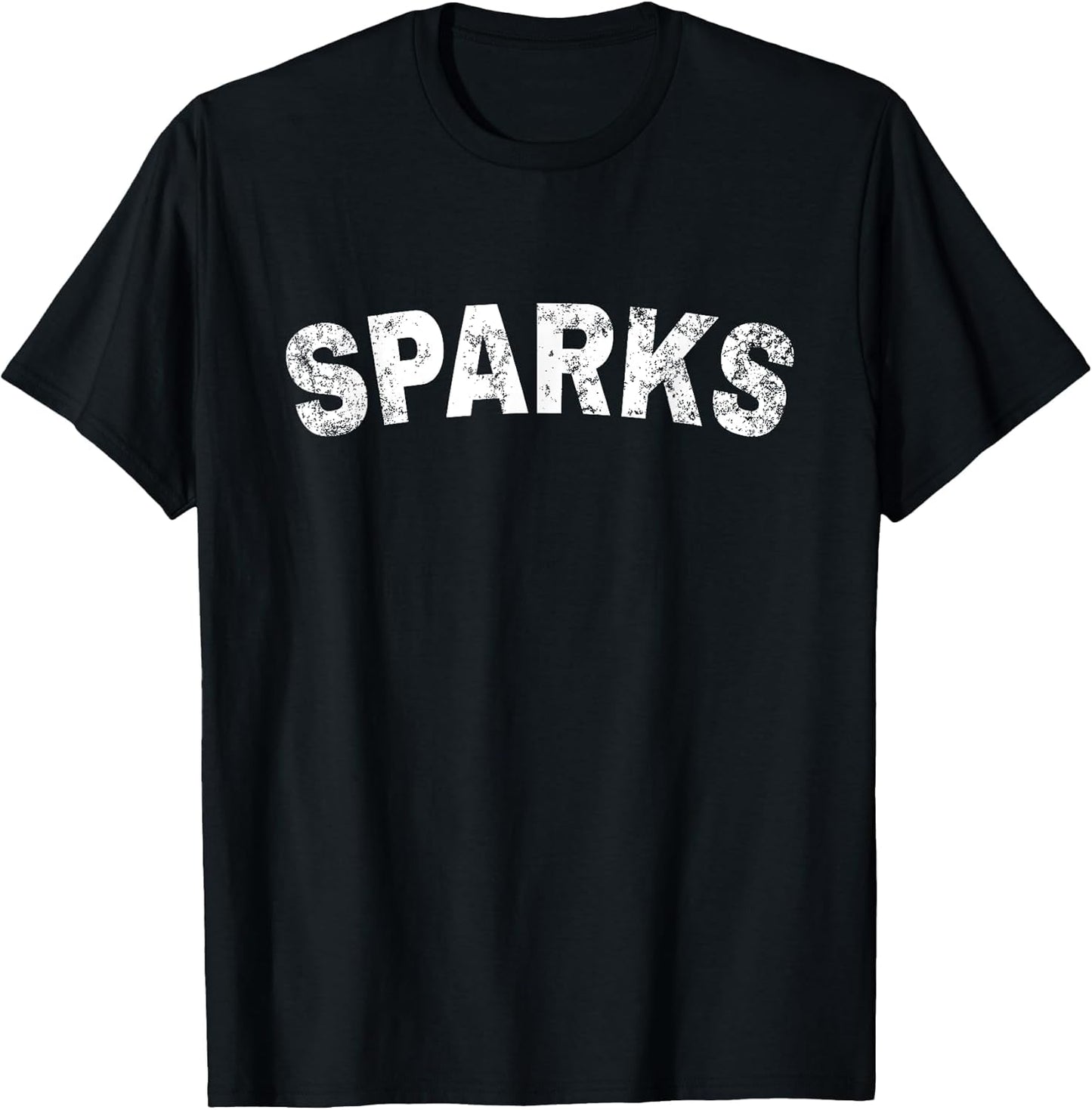 Vintage Sparks White Text Apparel