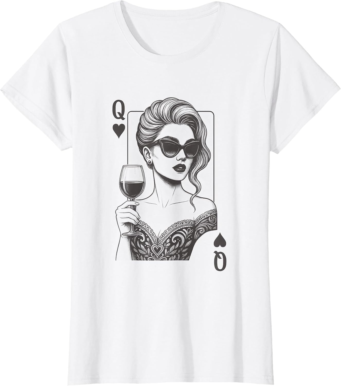 Queen of Hearts Playing Card Deck Women Vintage