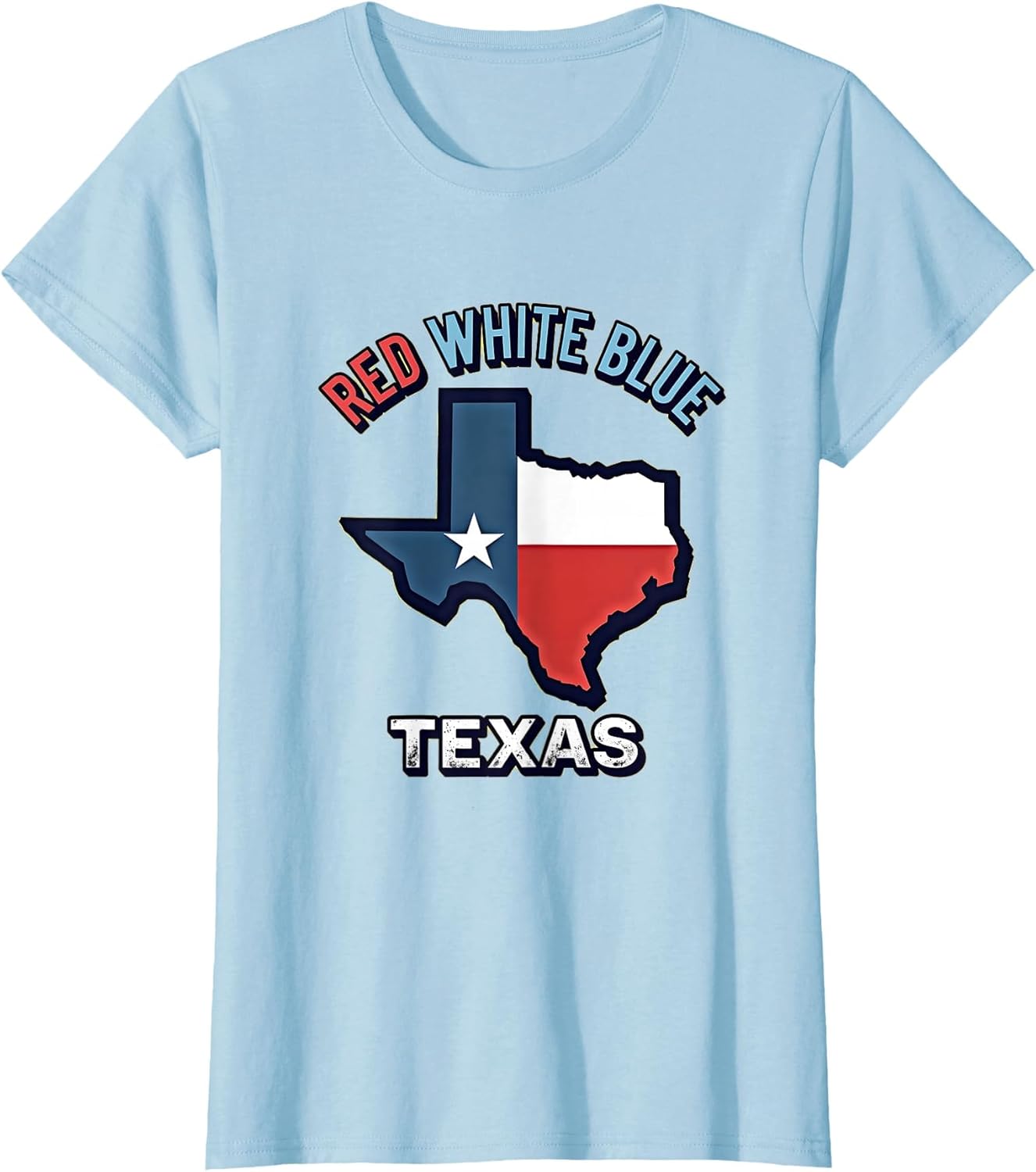 Red White Blue Texas Patriotic Flag Design