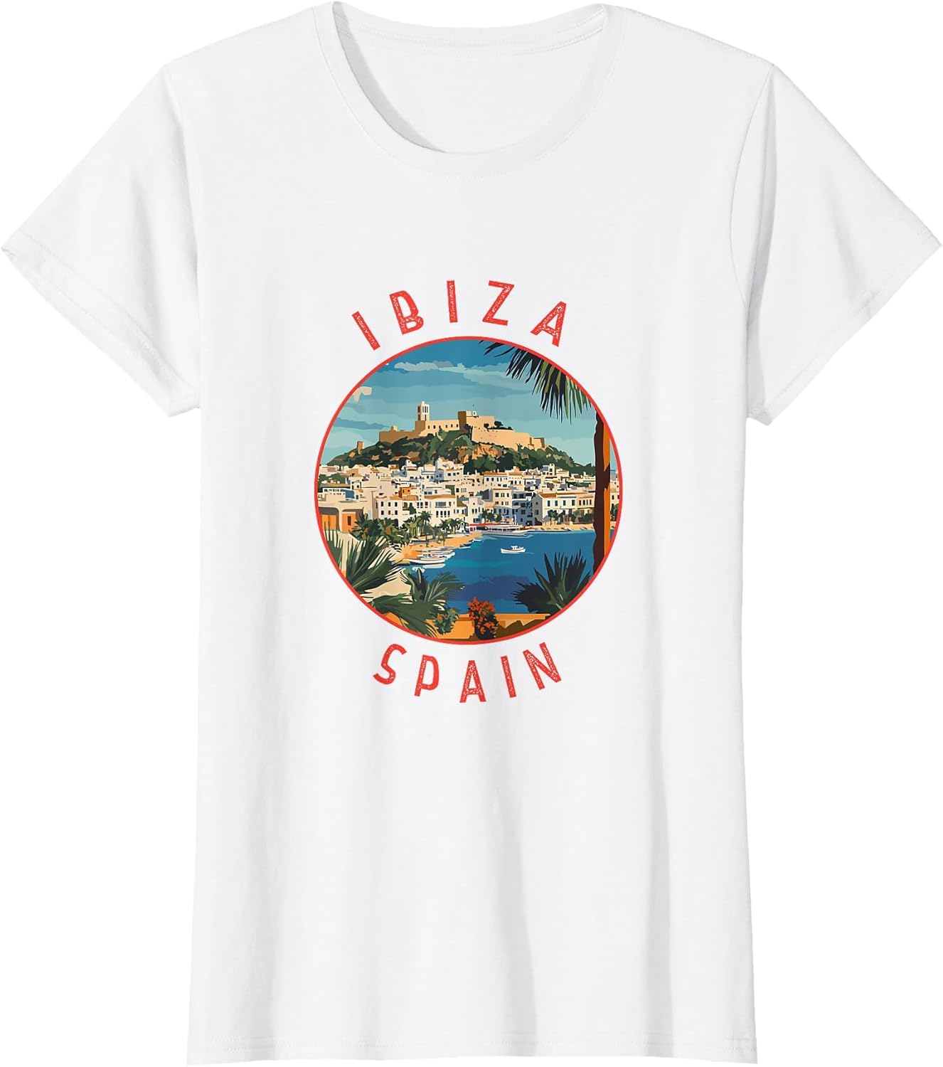 Ibiza Spain Retro Distressed Circle