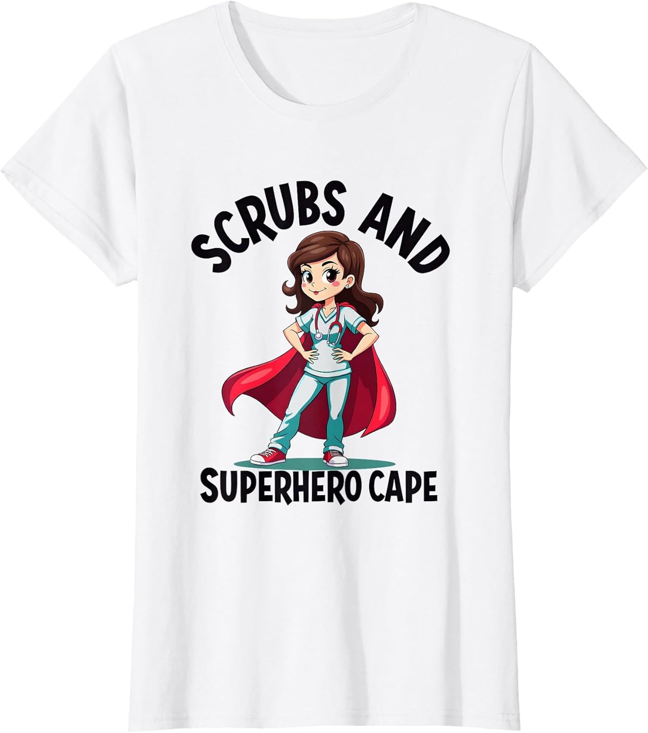 Scrubs and Superhero Cape Nurse Hero Design