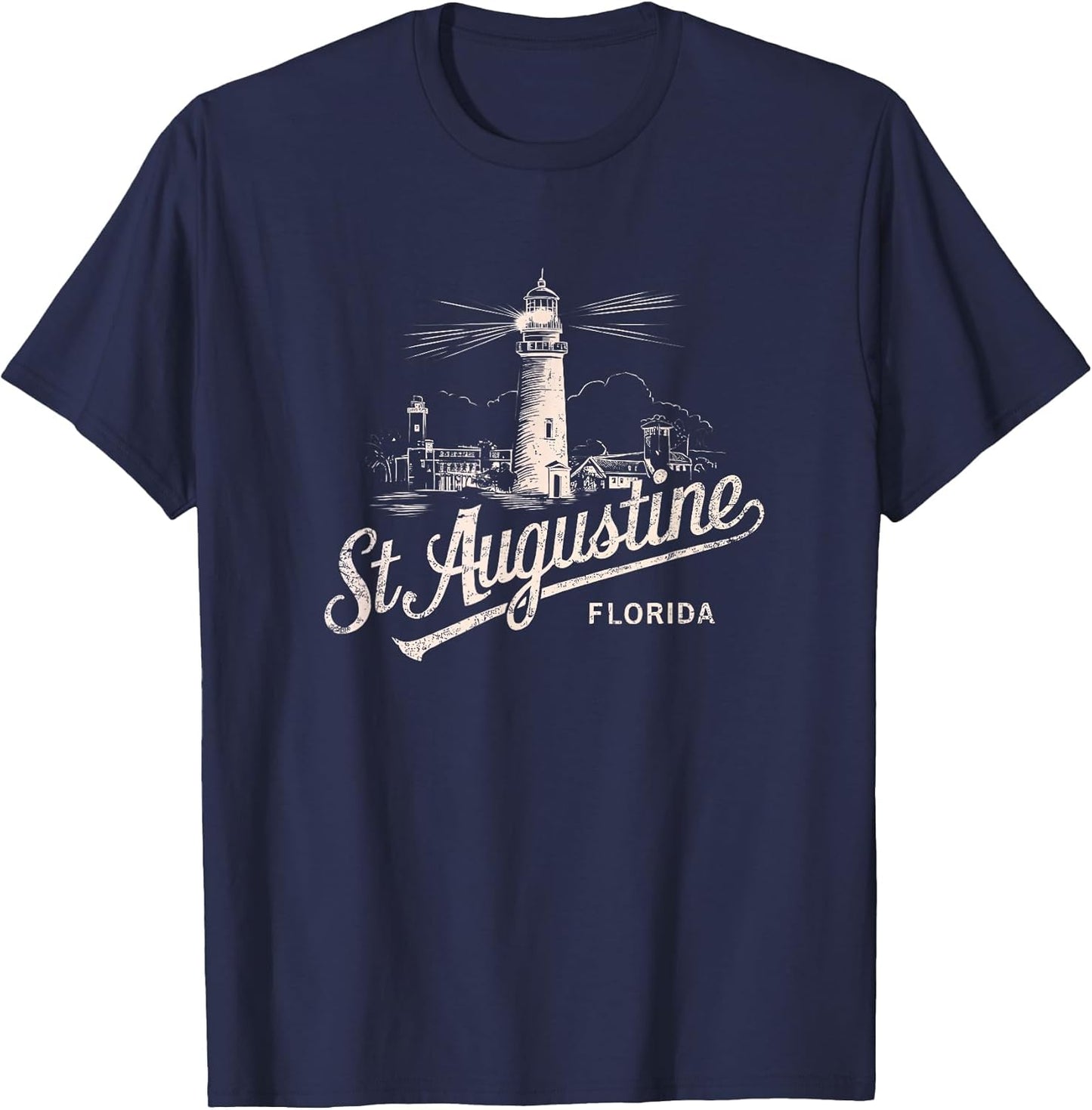 St Augustine Florida Lighthouse Vintage Artwork