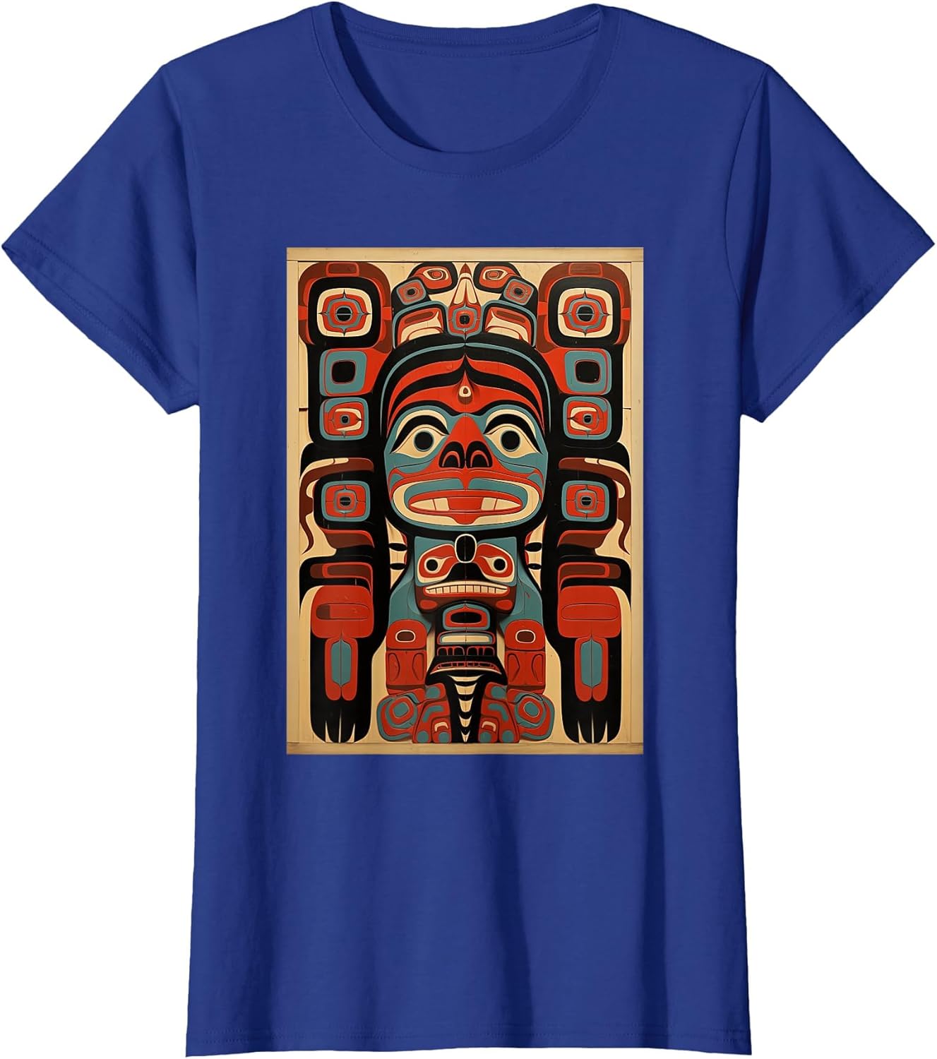 Bear Totem Native American Haida Art Style