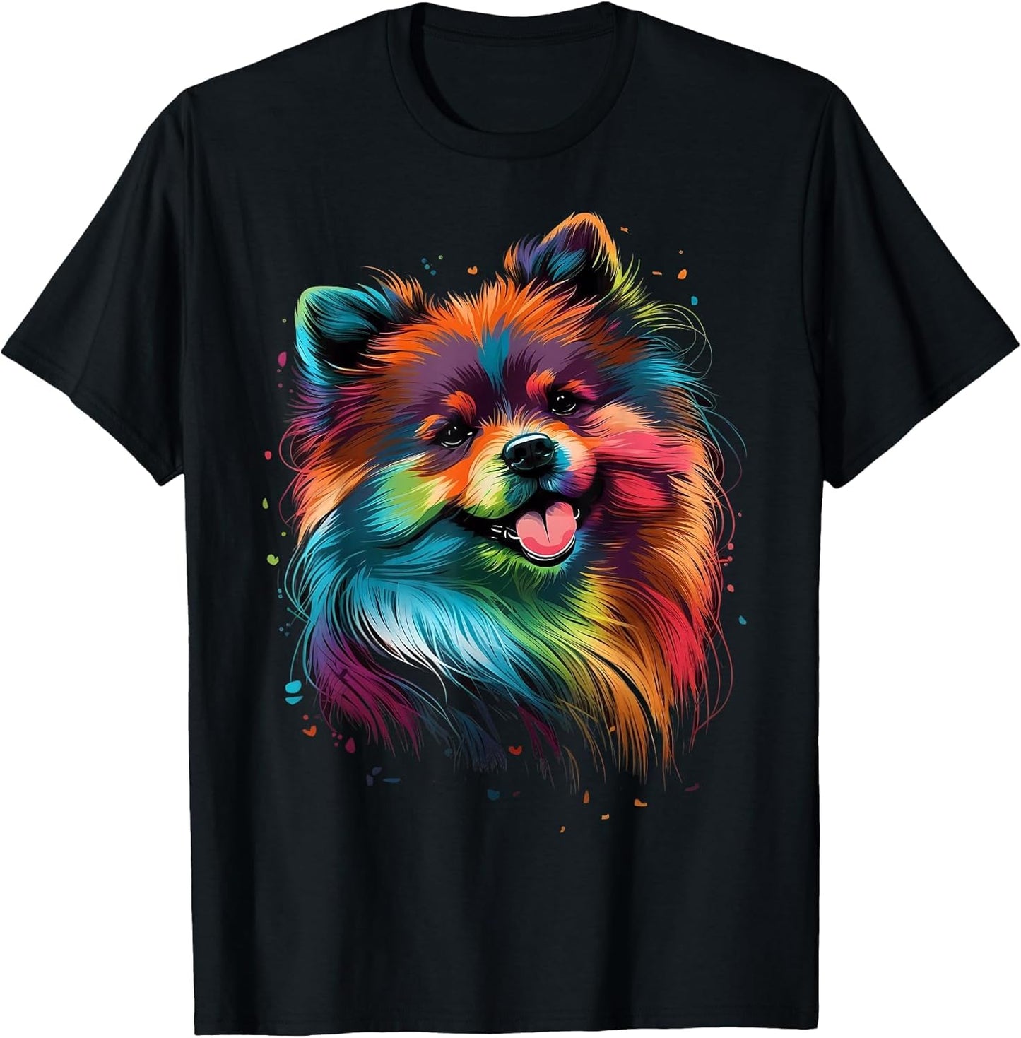 Cute Pomeranian Colorful Dog Face