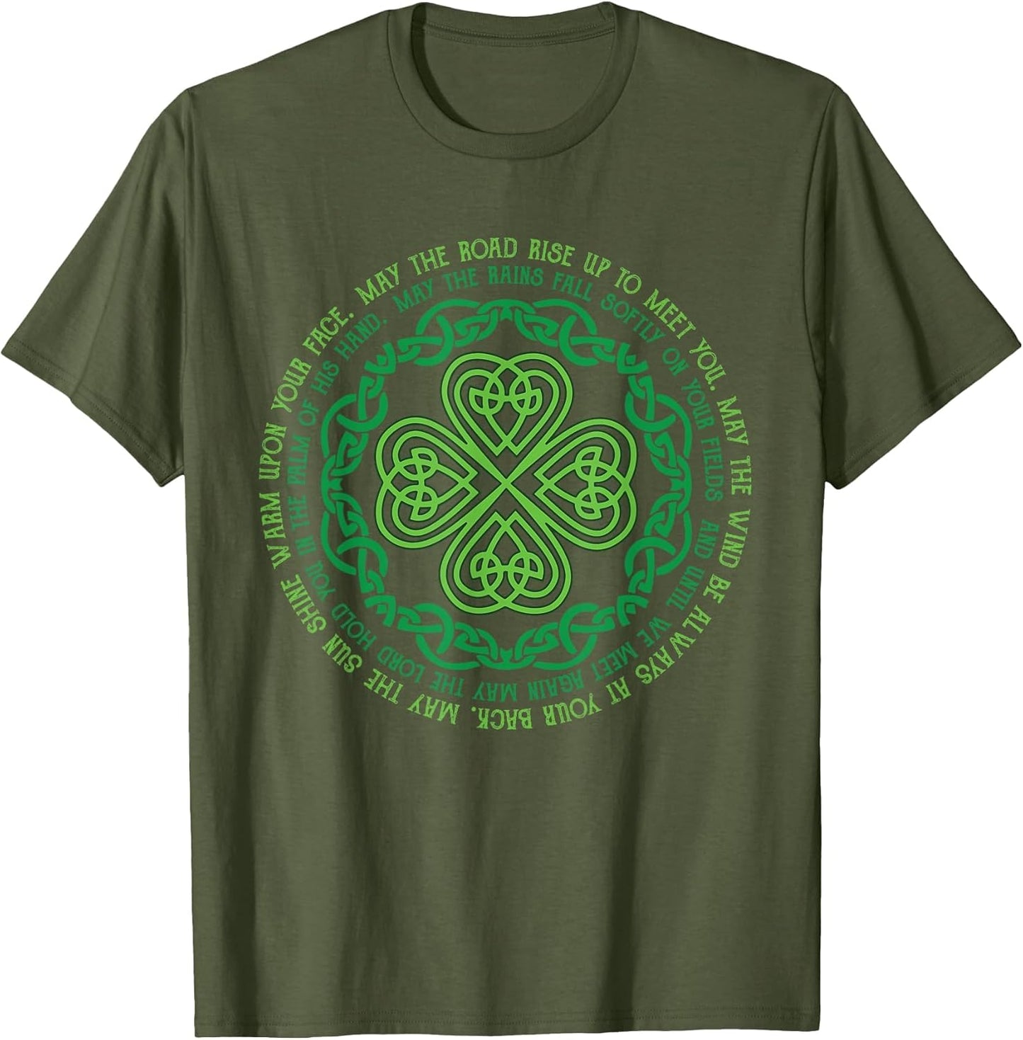 Irish Blessing Celtic Knot & 4-Leaf Clover Luck