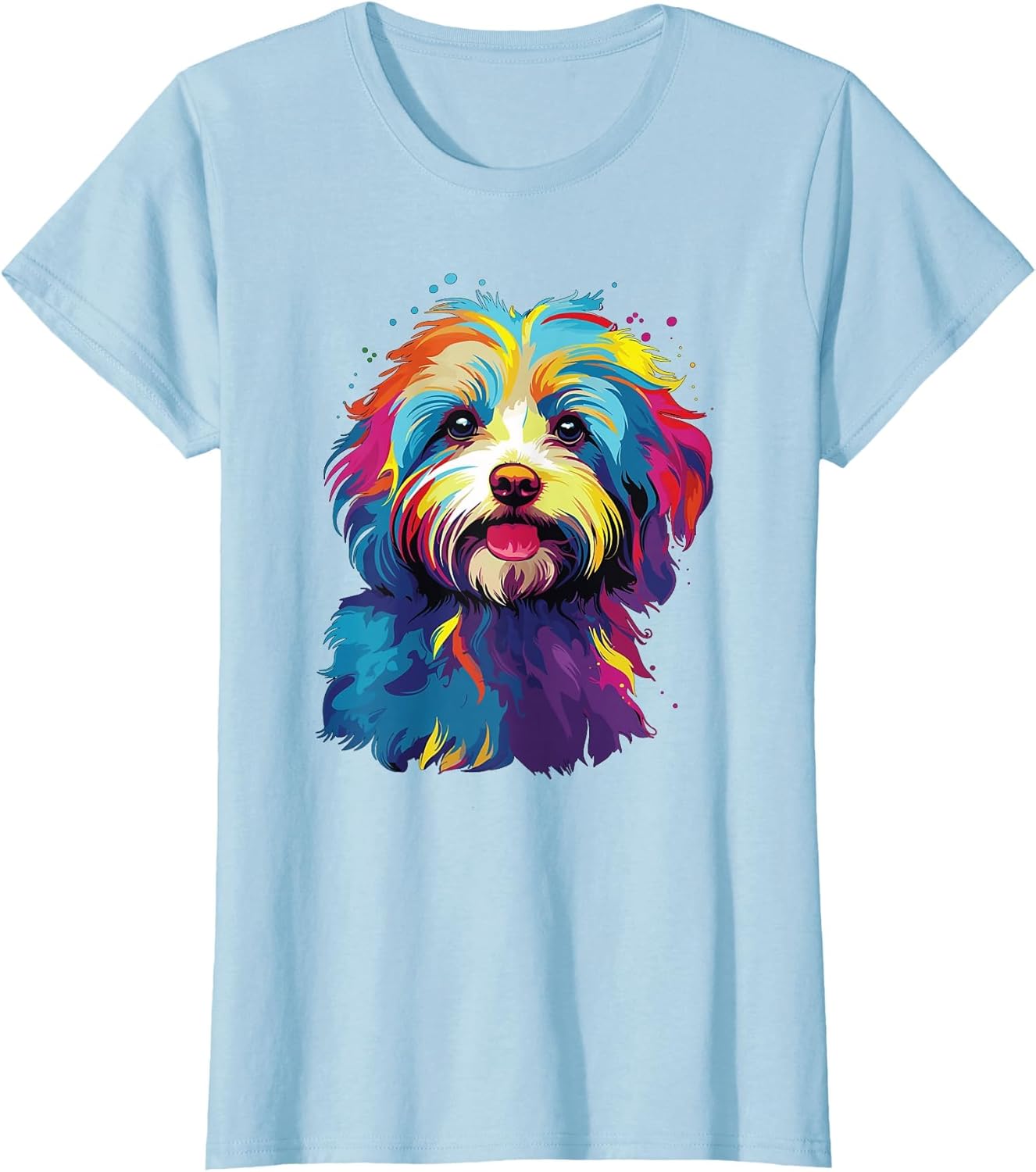 Watercolor Colorful Havanese Dog