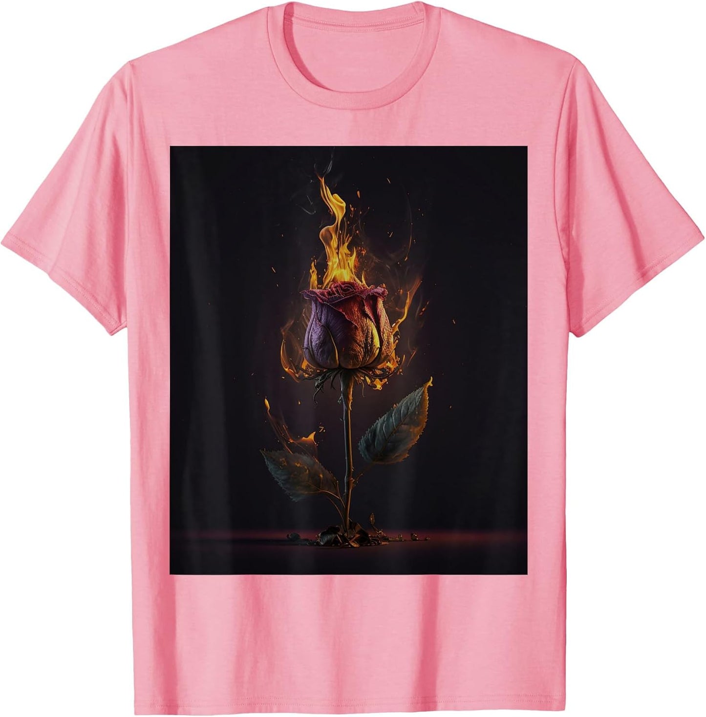 Burning Rose On Fire
