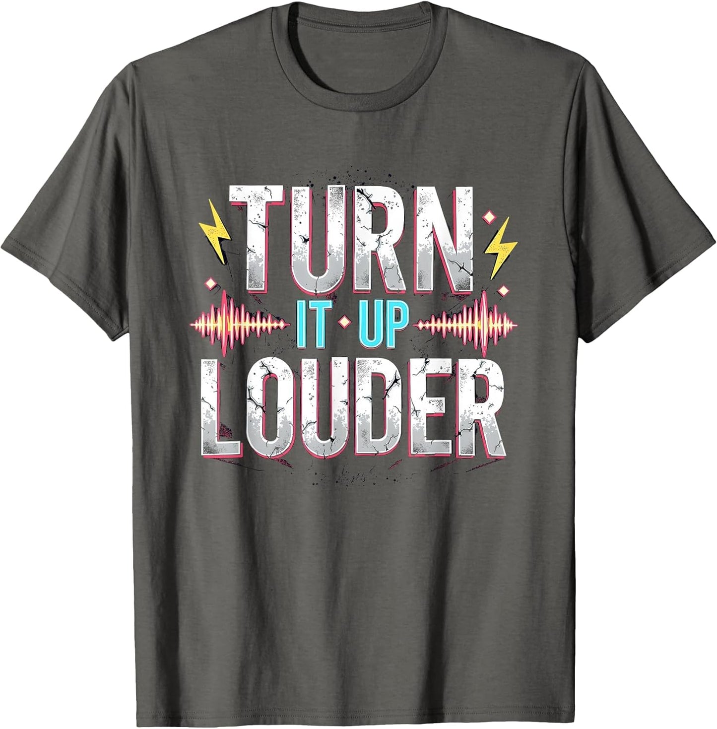 Turn It Up Louder 80s Rock Band Design