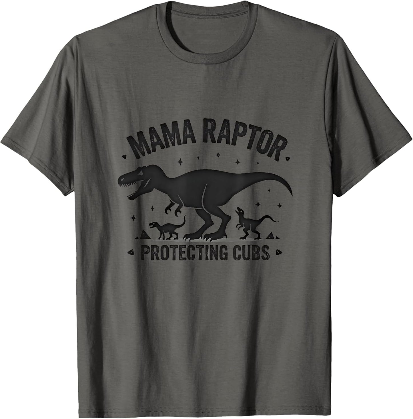 Mama Raptor Protecting Cubs Dinosaur Design