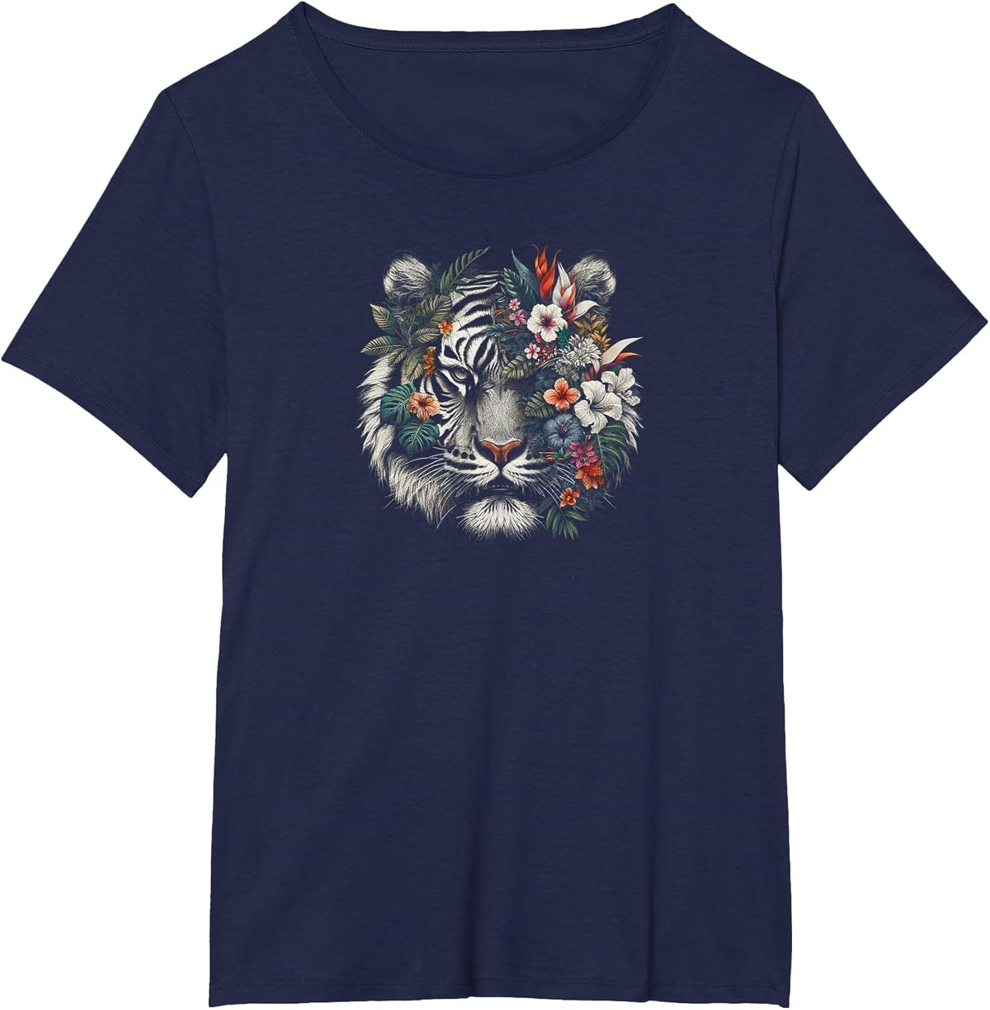 Exotic Tiger and Jungle Flora Fusion