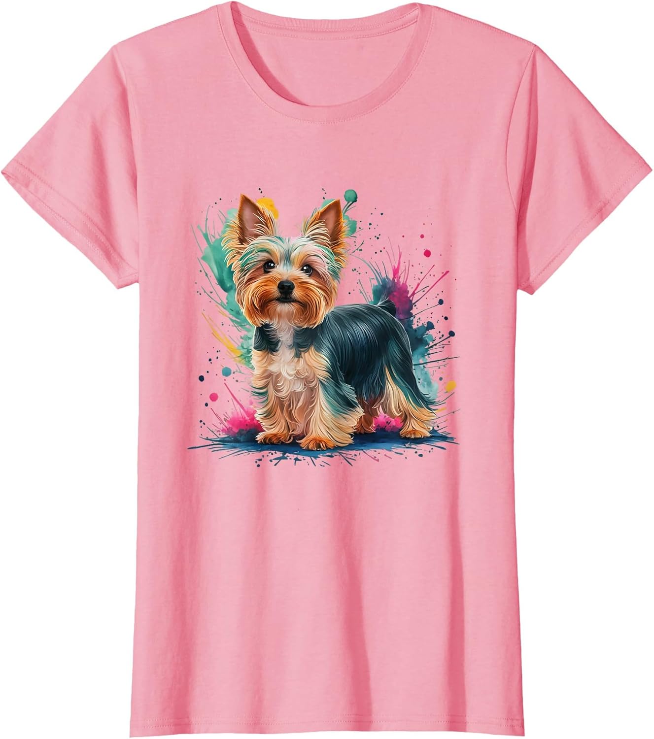 Men Woman Colorful Watercolor Yorkshire Terrier