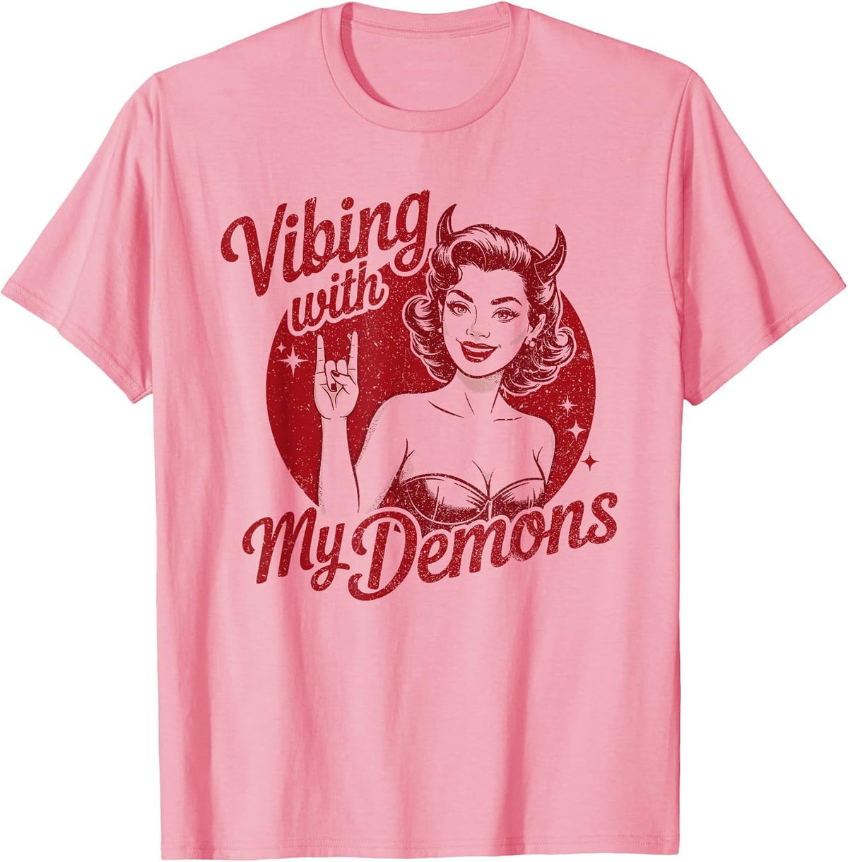 Vibing with My Demons Retro Devil Girl