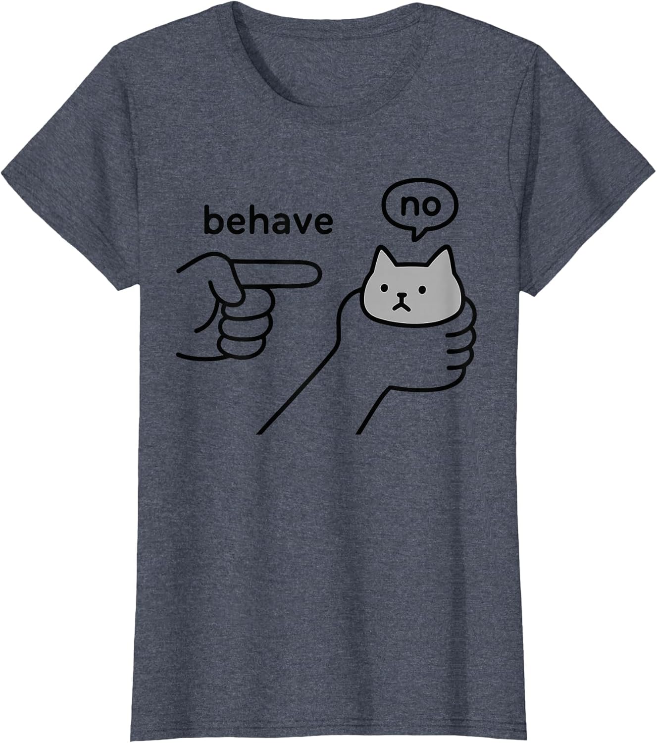 Behave no Funny Cat Meme Cartoon Design