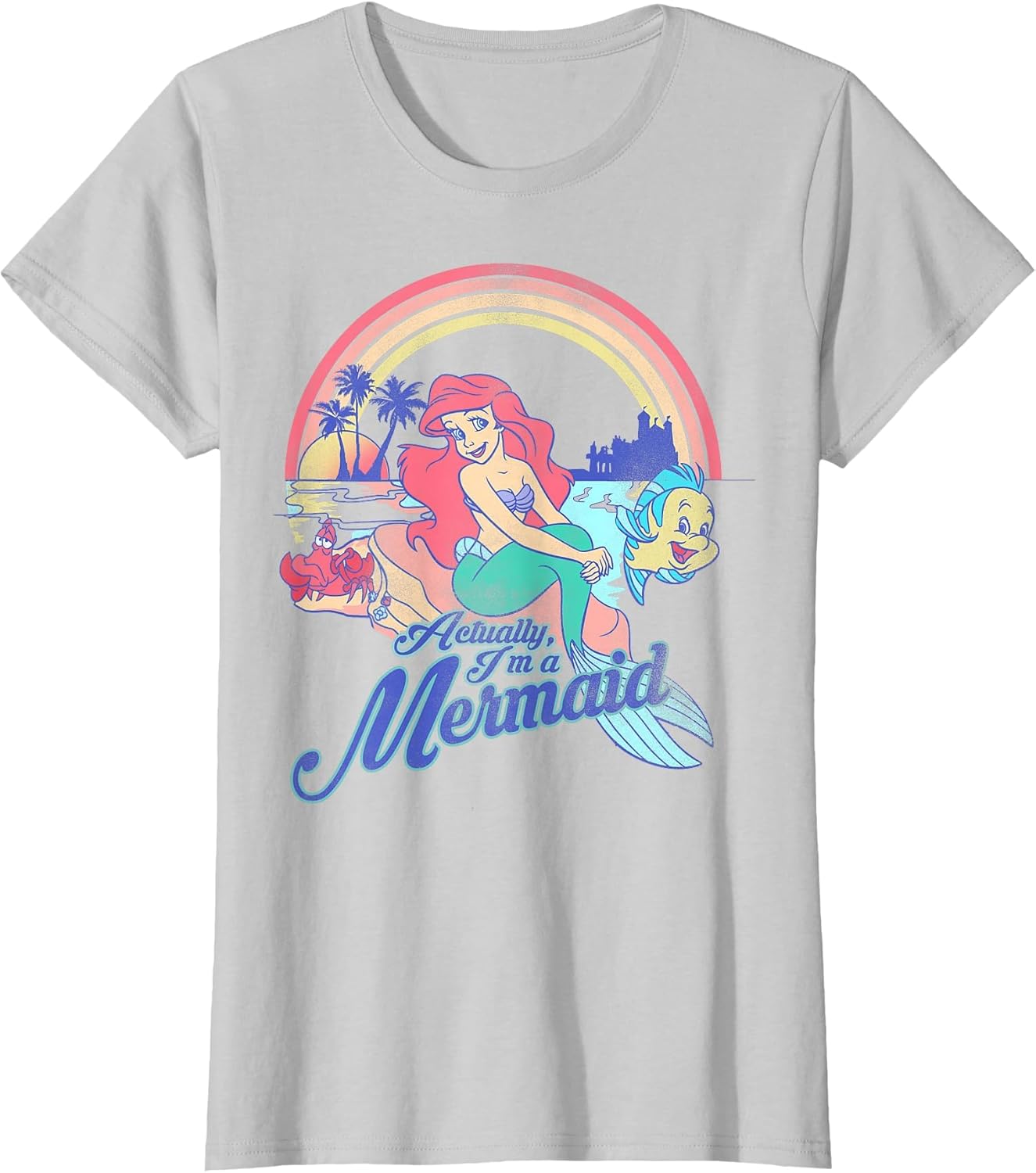 Disney The Little Mermaid Pastel Rainbow Retro
