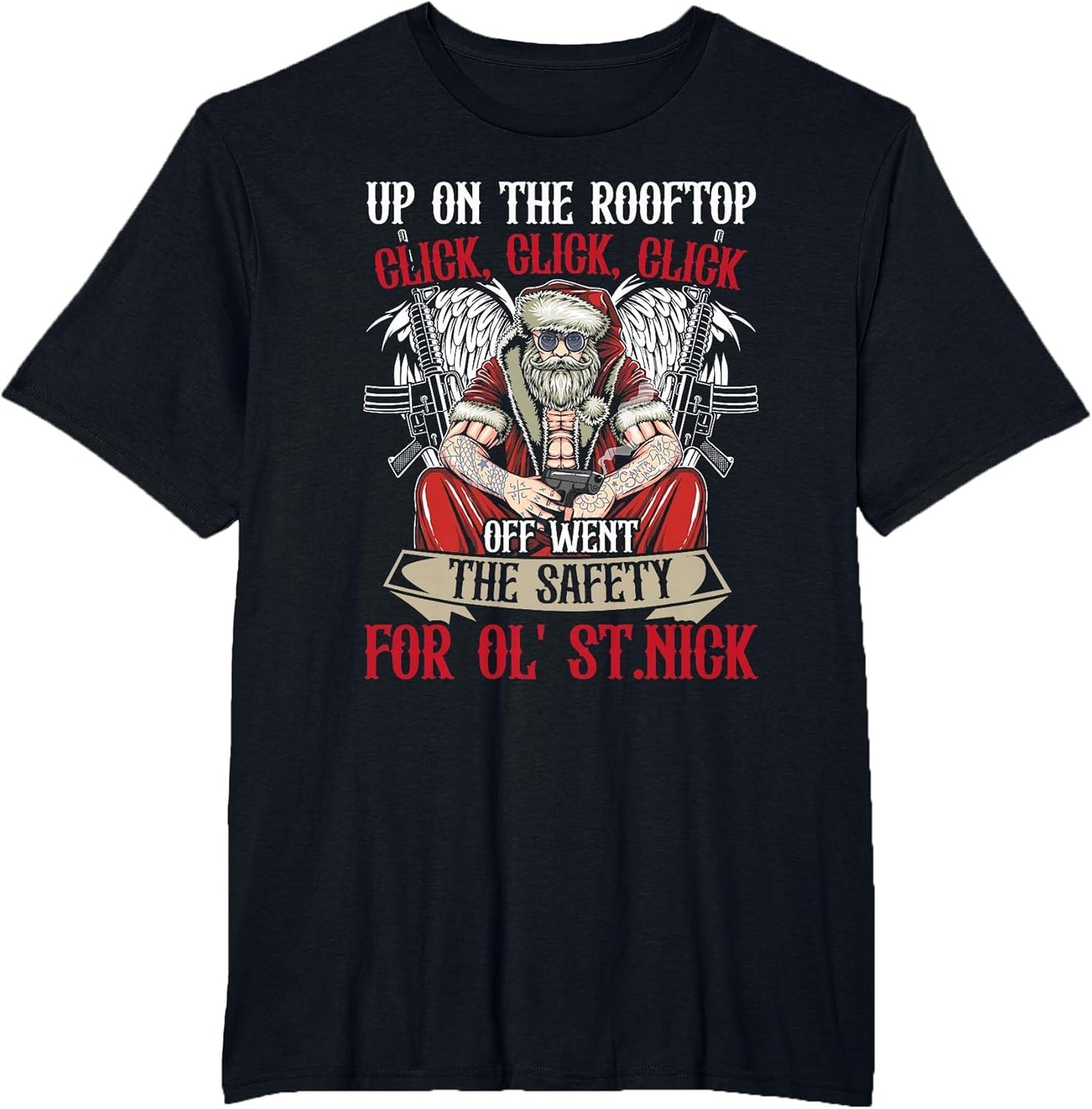 Santa Claus Up On The Rooftop Click