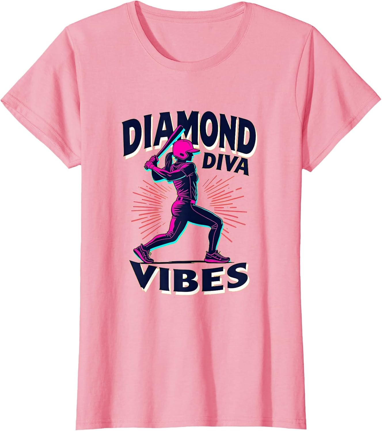 Diamond Diva Vibes Softball Women Design