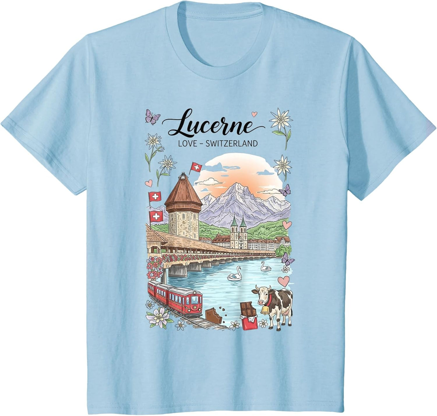 Lucerne Switzerland Scenic View Alpine Souvenir