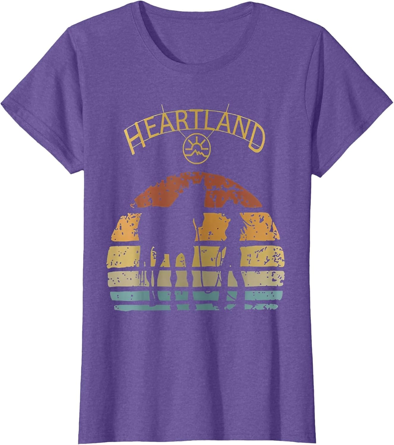 Heartland Retro Vintage Sunset Horse Lover