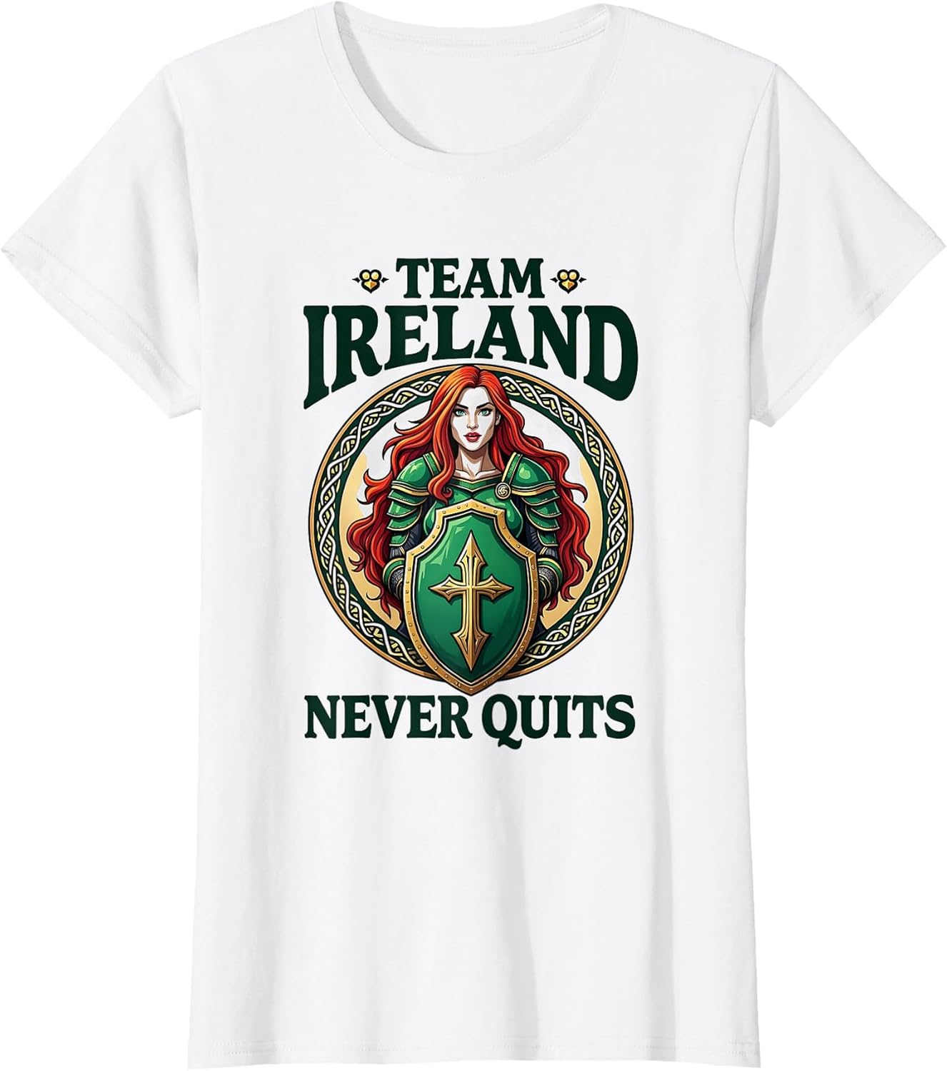 Team Ireland Never Quits Patriotic Design