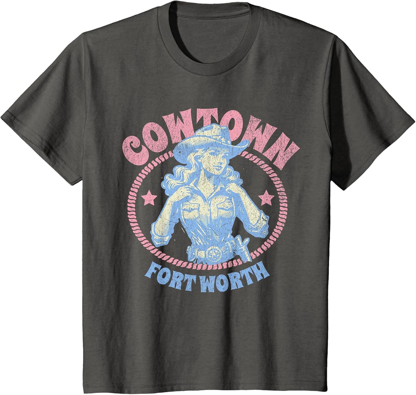 Cowtown Fort Worth Texas Retro Western Cowgirl