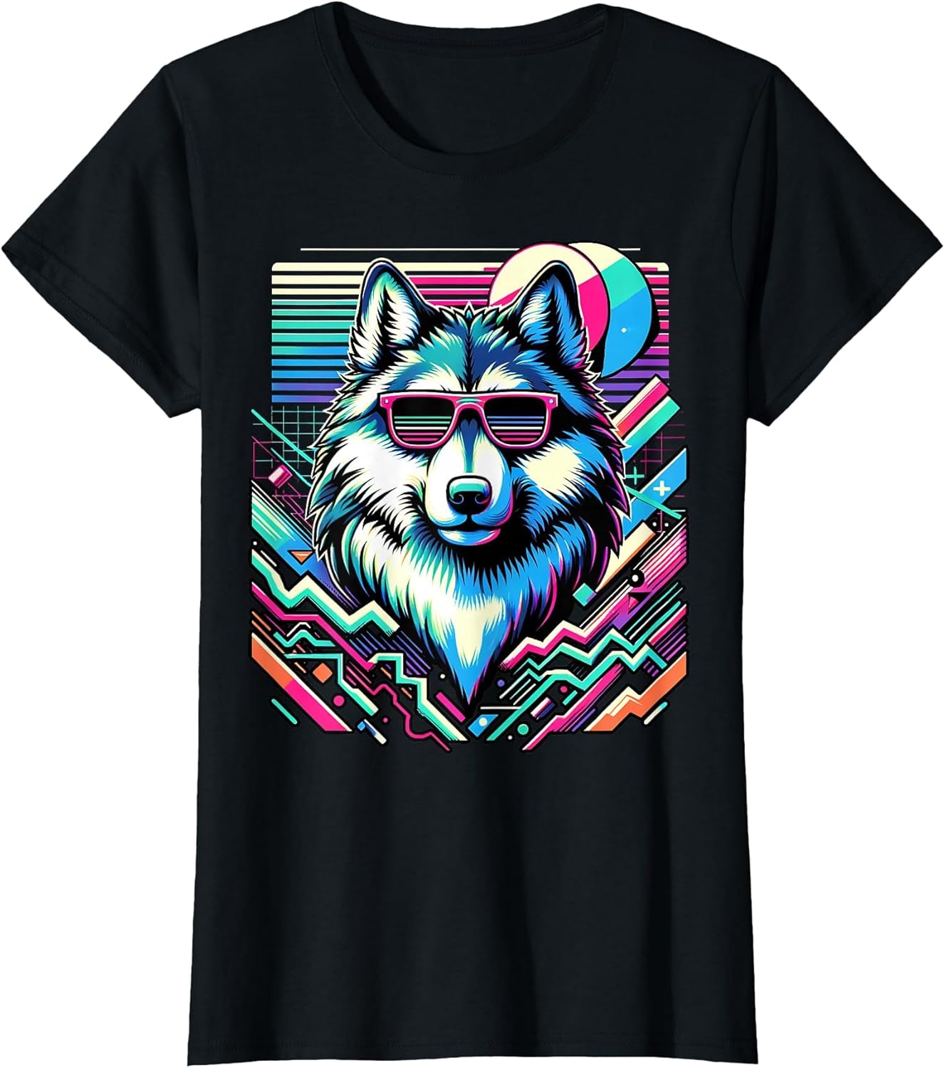 and Kids Vintage Retro Wolf Lover