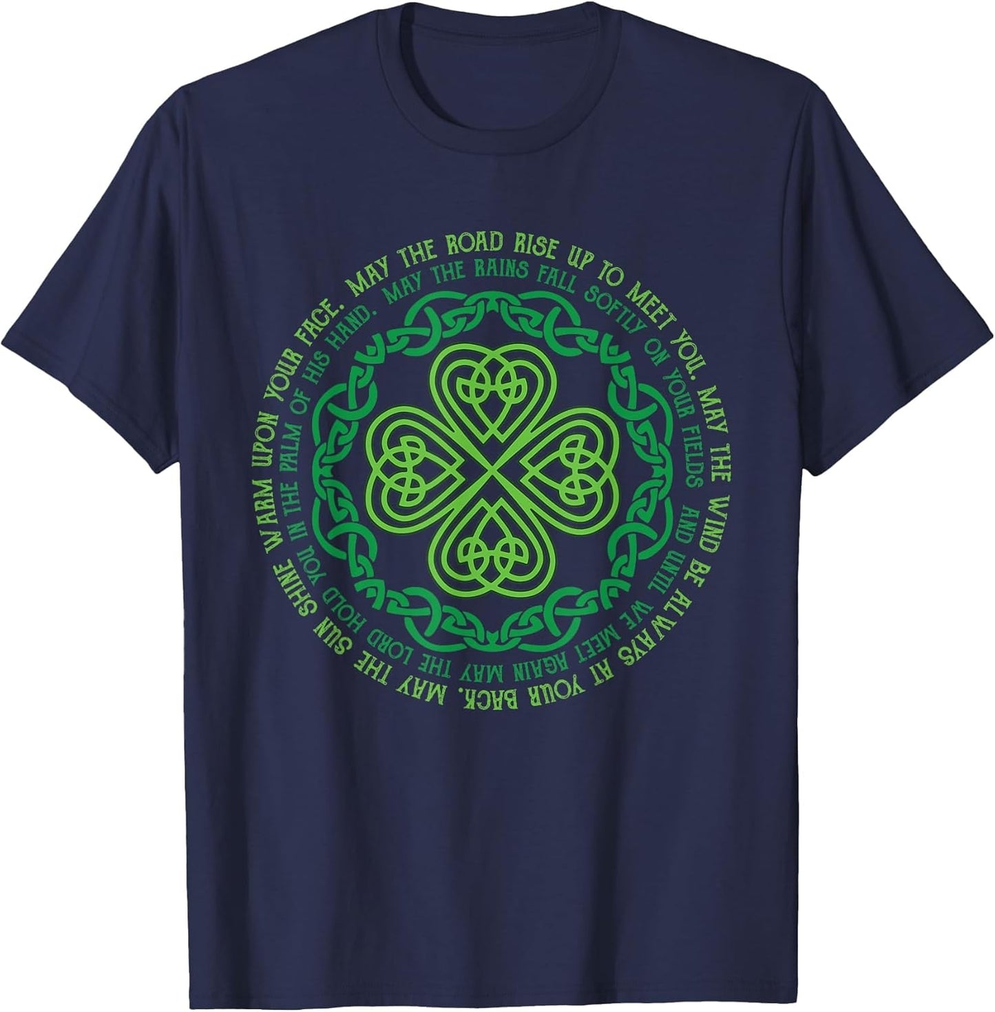 Irish Blessing Celtic Knot & 4-Leaf Clover Luck