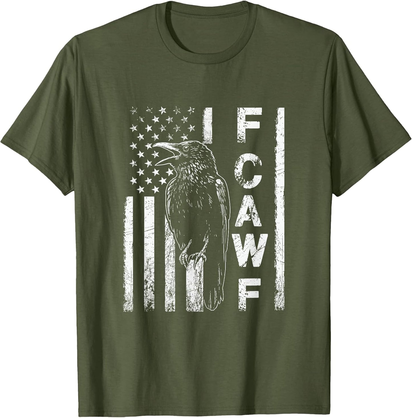 Funny F CAW F Crow with USA Flag