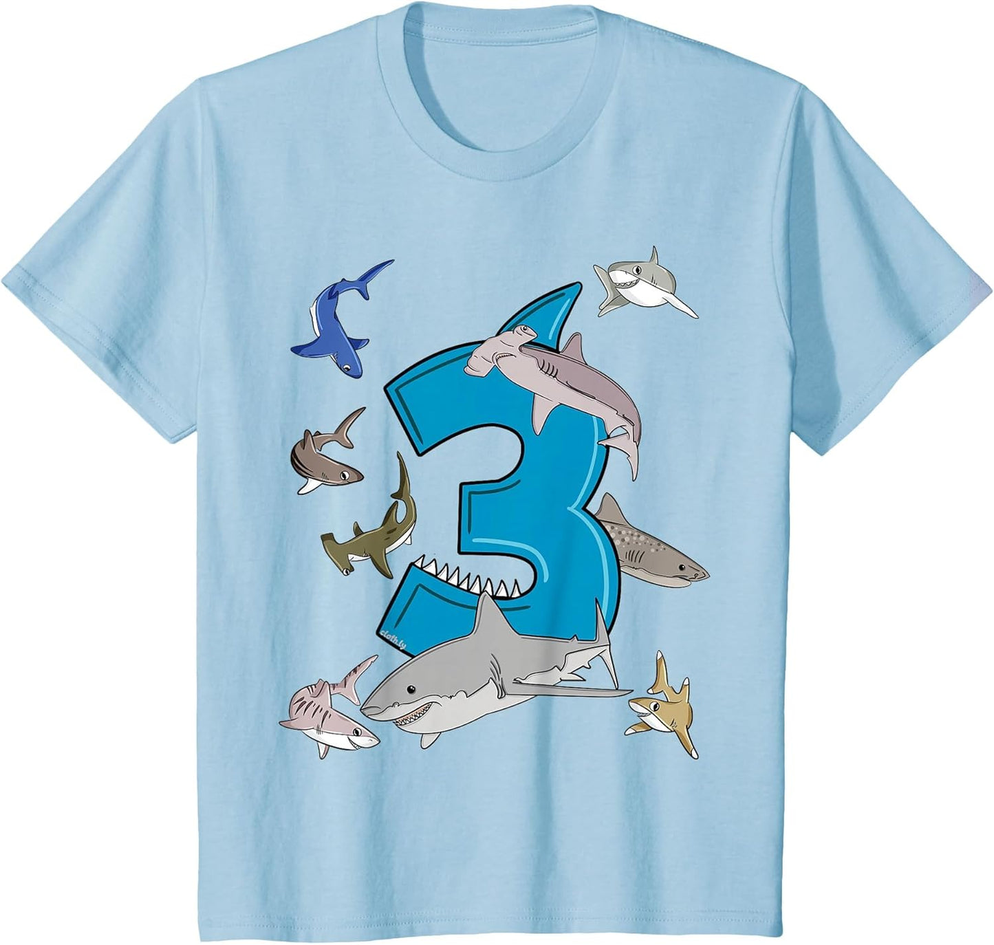 3rd Birthday Boys Shark White Shark