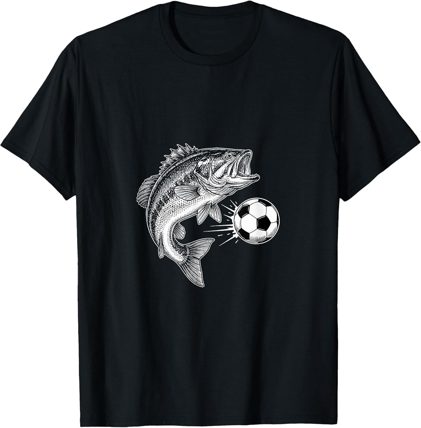 Funny Bass Fish Soccer Football Graphic
