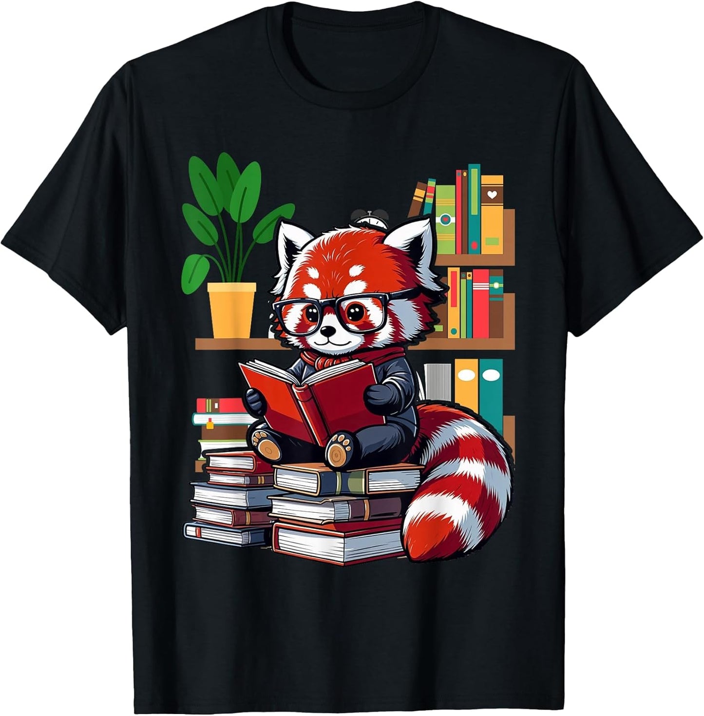 Red Panda Books Lover Reading Bookworm