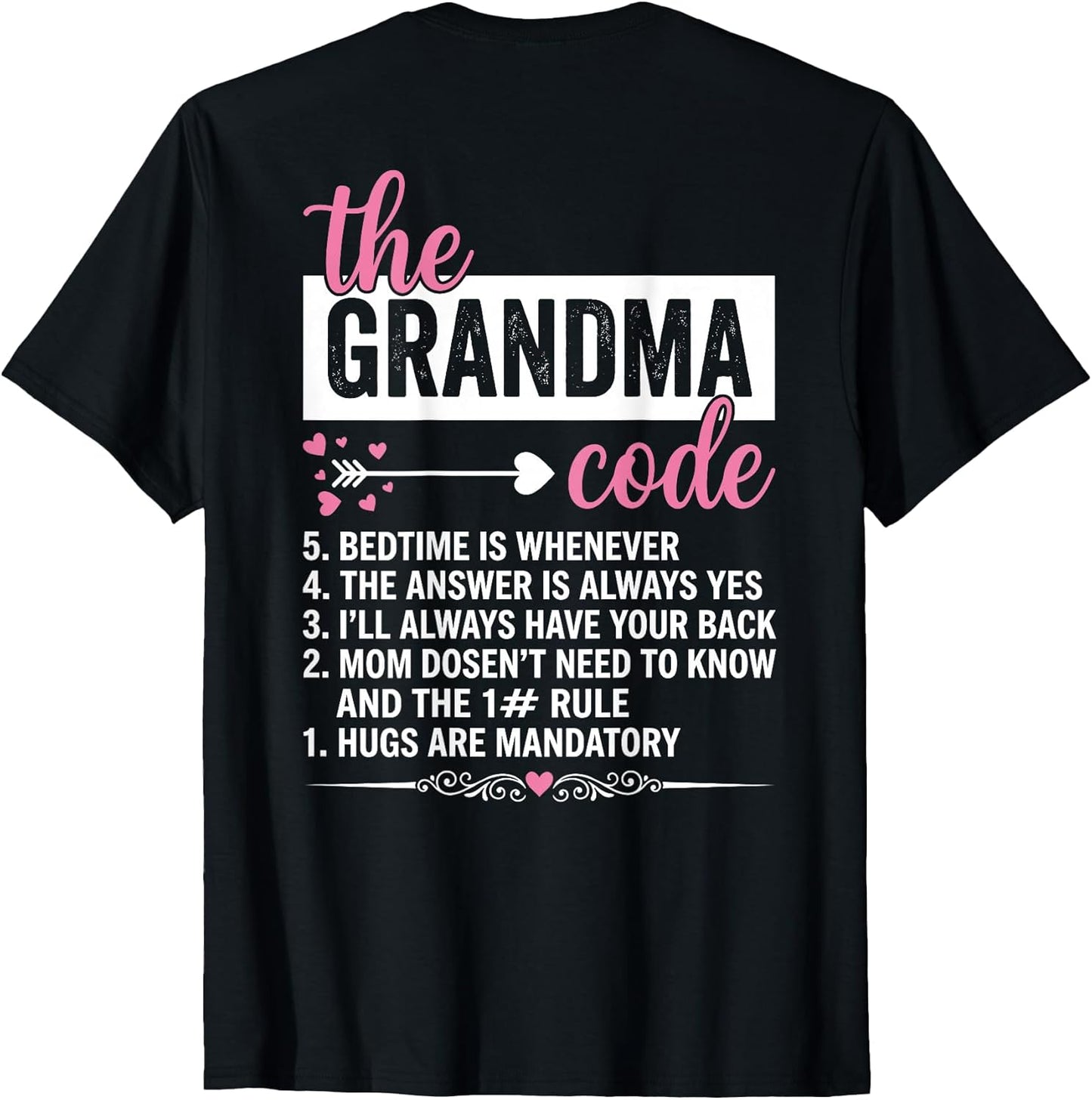 The Grandma Code Grandmother Granny (on Back)