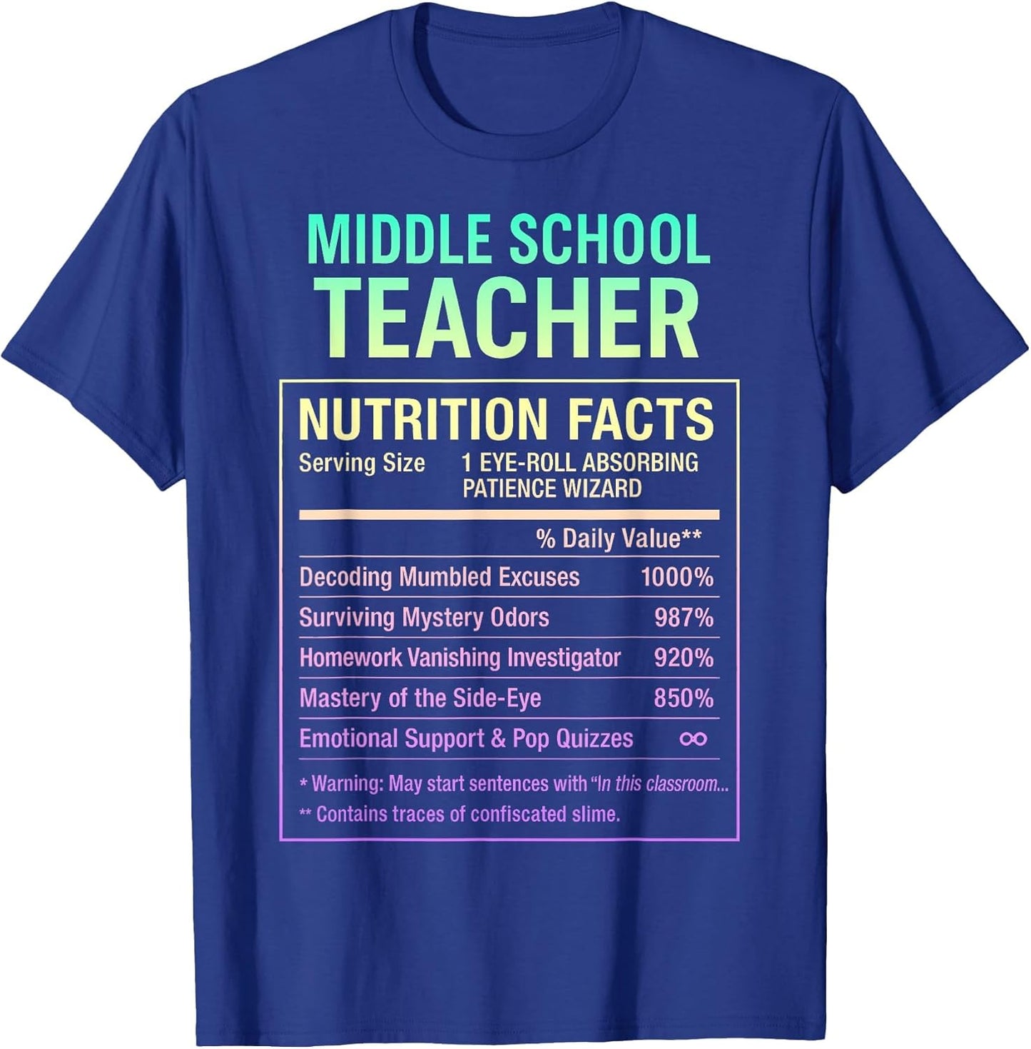 Middle School Teacher Funny Facts