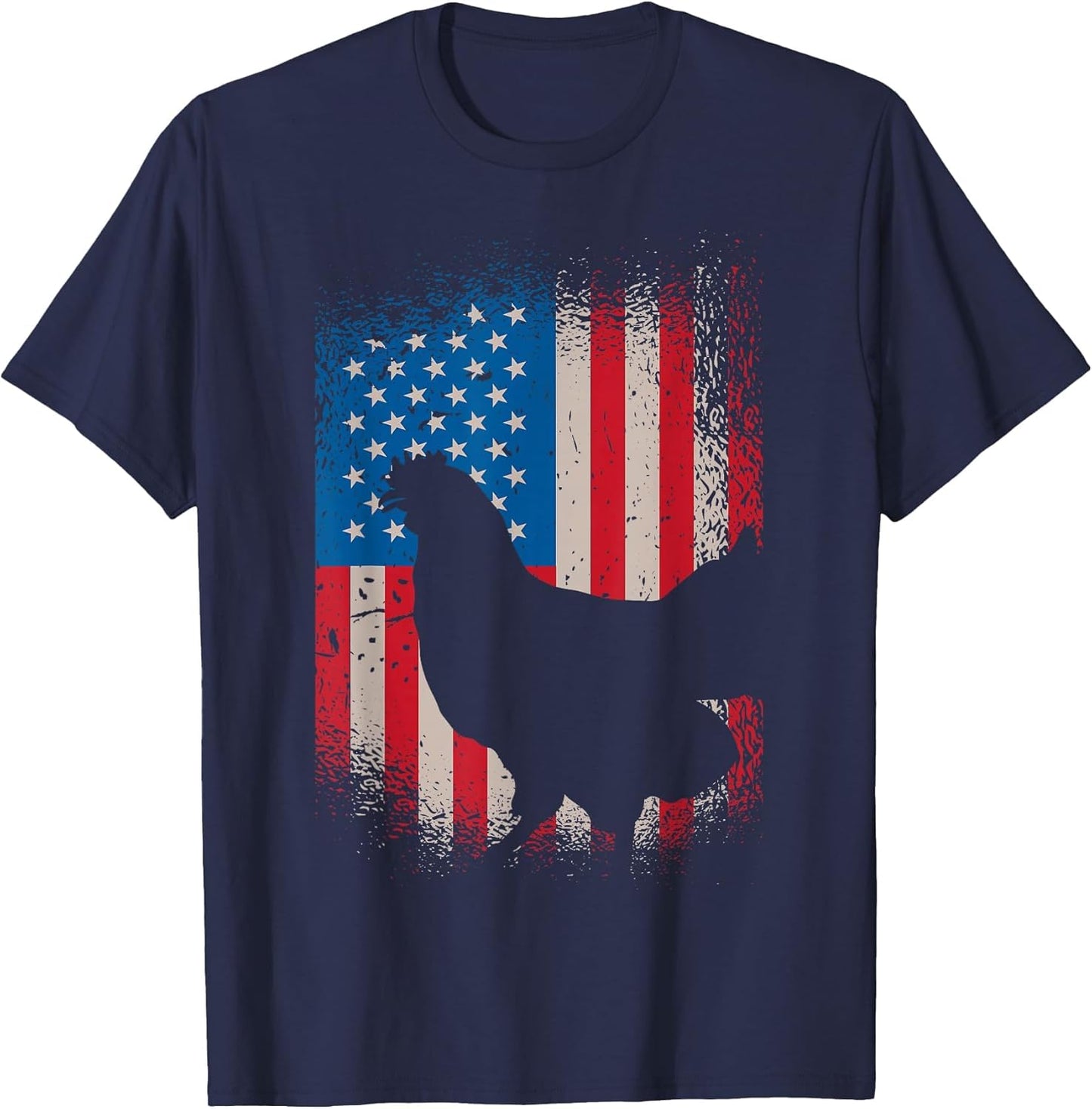 Chicken USA Flag Design for Patriotic Farmer