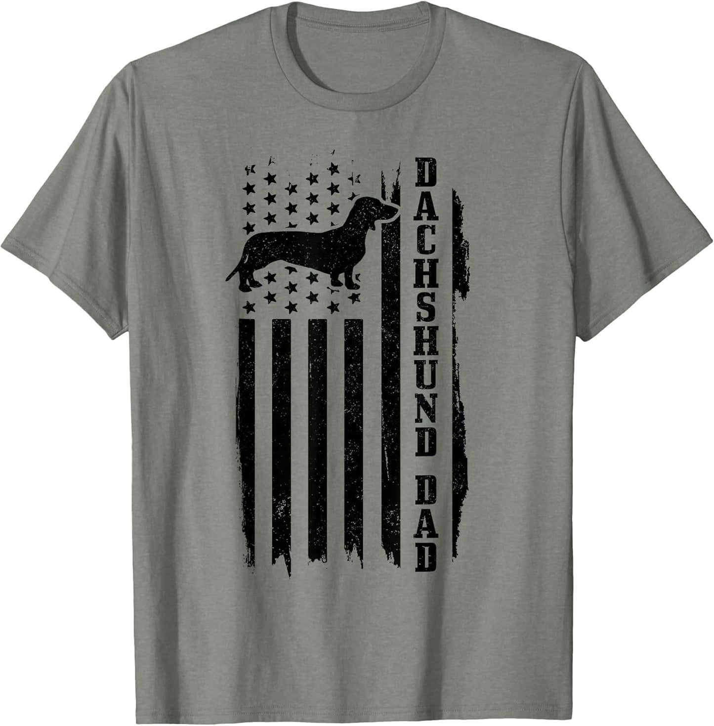 Dachshund Dad Vintage American Flag