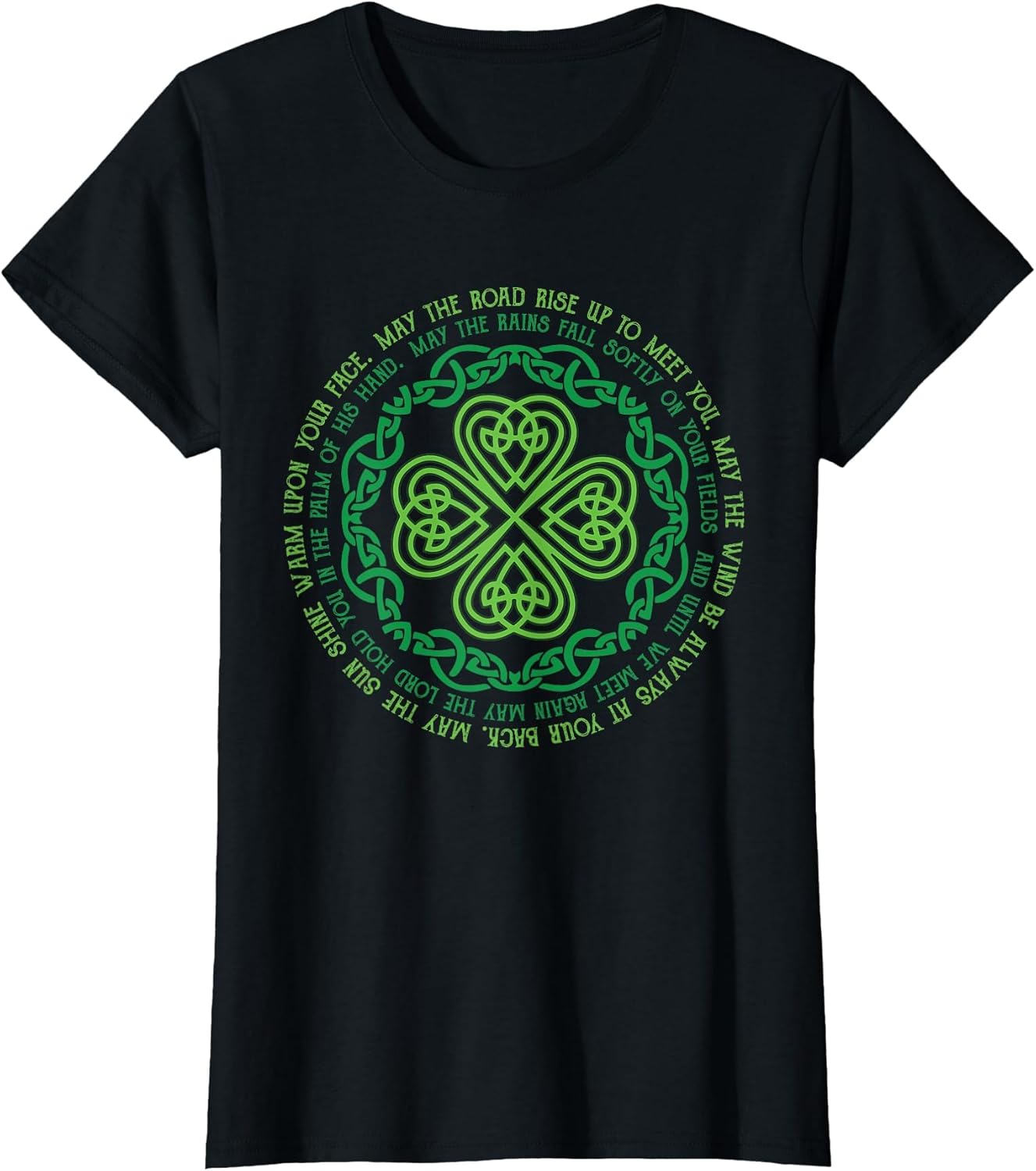 Irish Blessing Celtic Knot & 4-Leaf Clover Luck
