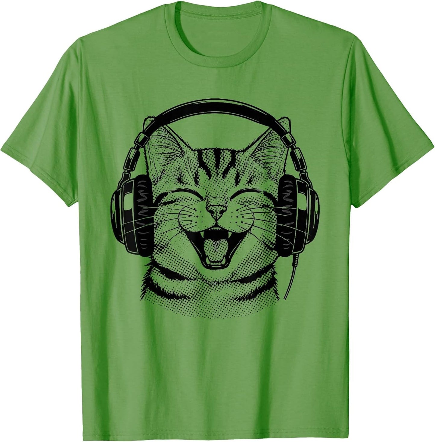 Cute Headphones Cat Funny Silly Music Cat Lover