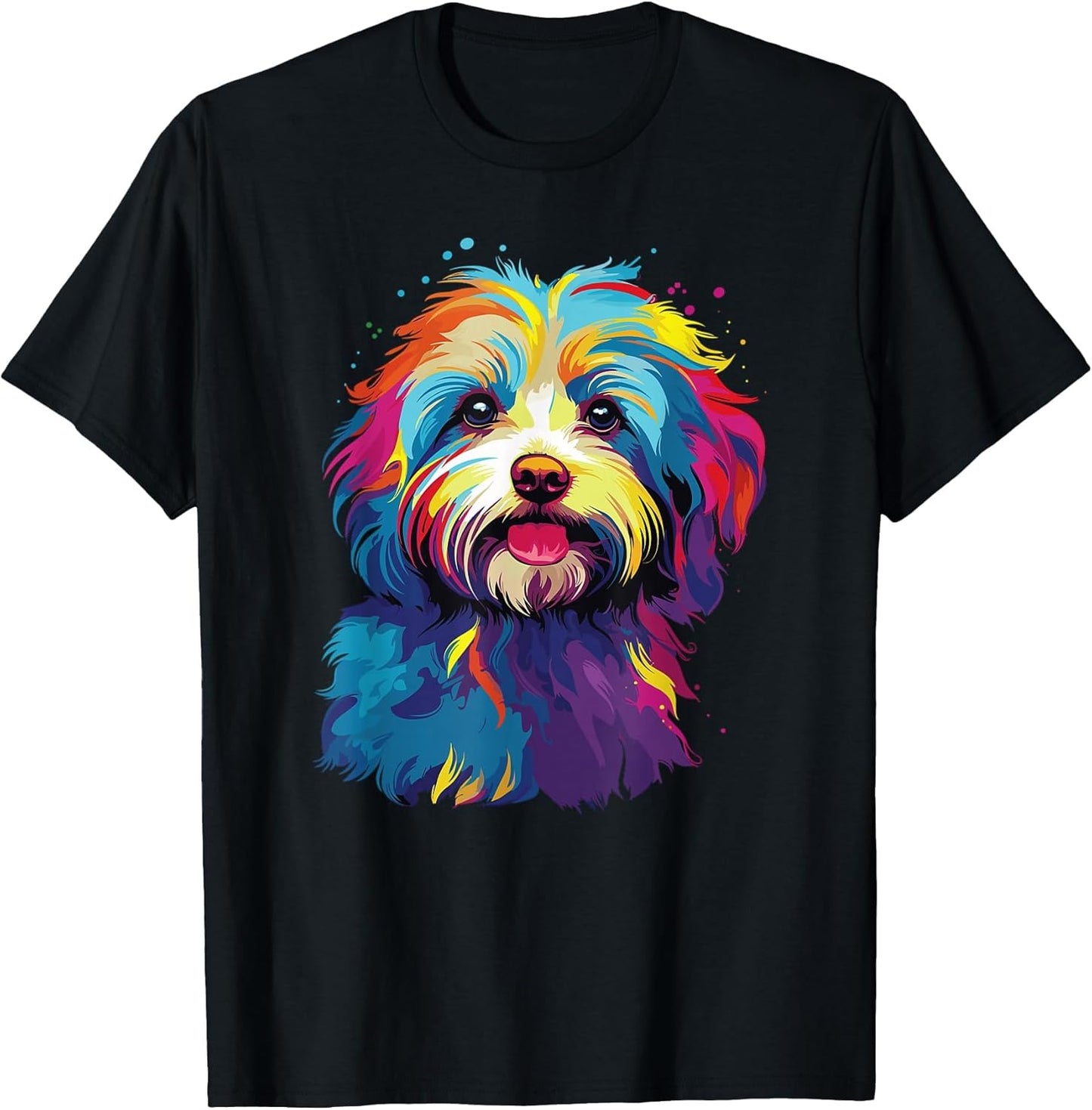 Watercolor Colorful Havanese Dog