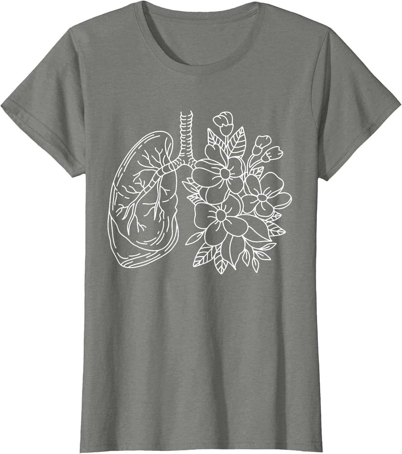 Floral Lungs Anatomical Lungs Medical Nurse