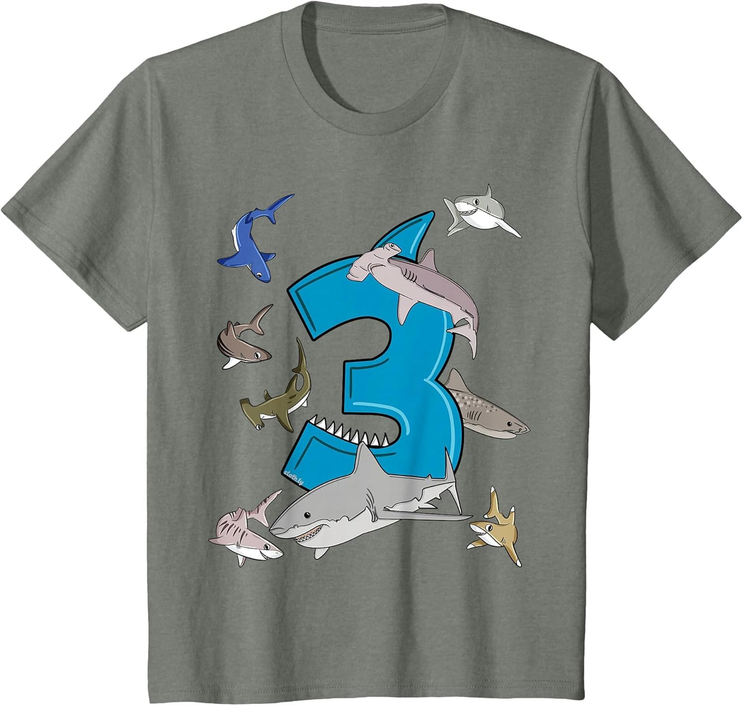 3rd Birthday Boys Shark White Shark