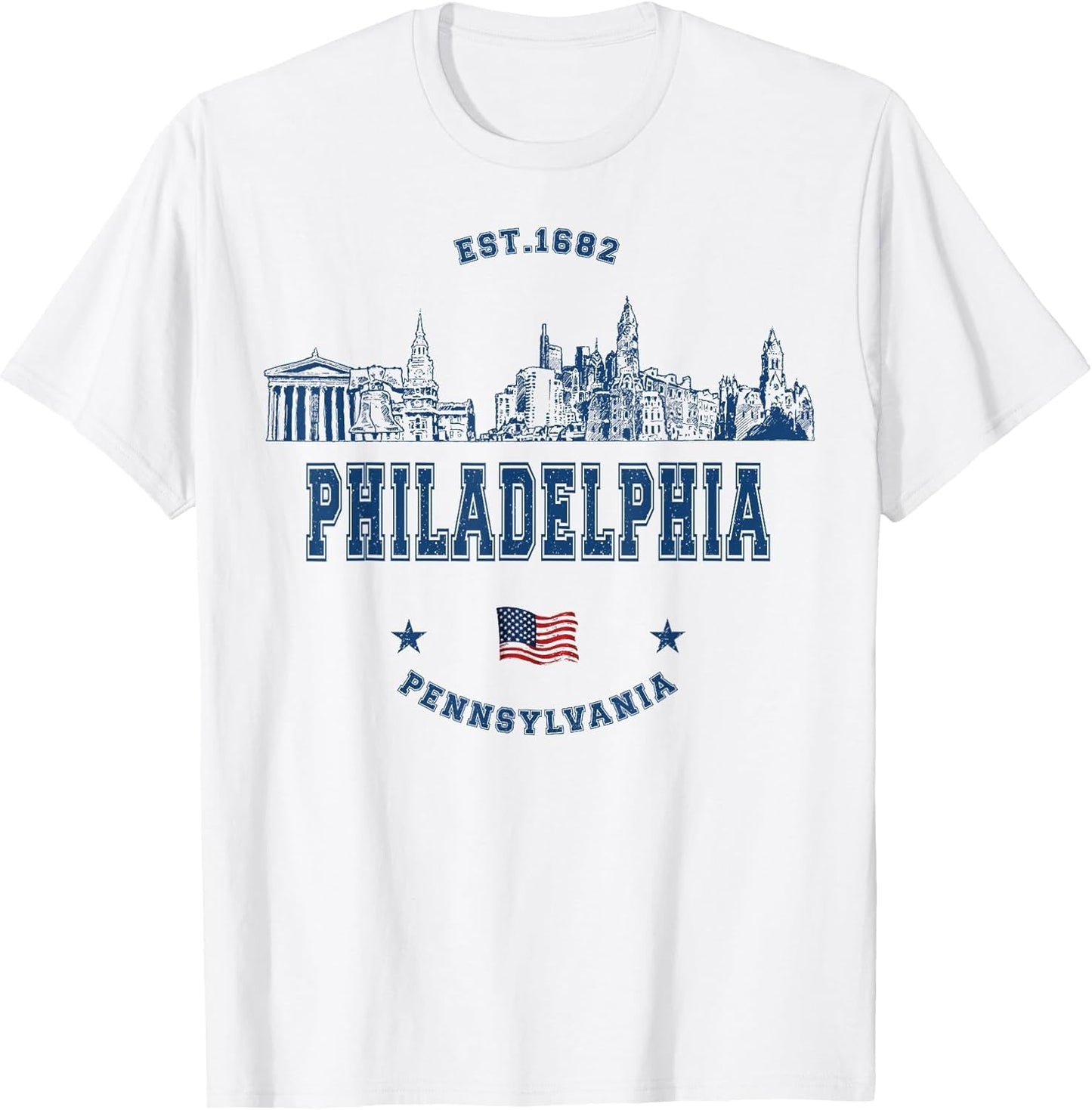 Philadelphia Pennsylvania Vintage Skyline